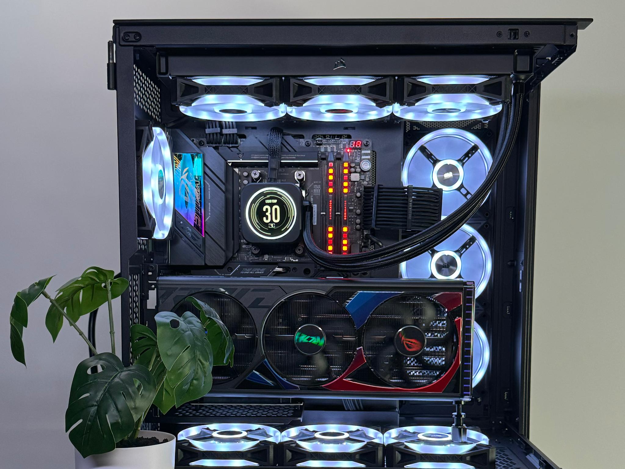 Haptix Corsair Dominator | ROG Strix 4090 OC - 7800x3D - 32GB Dominator DDR5 - 3TB | 1000w
