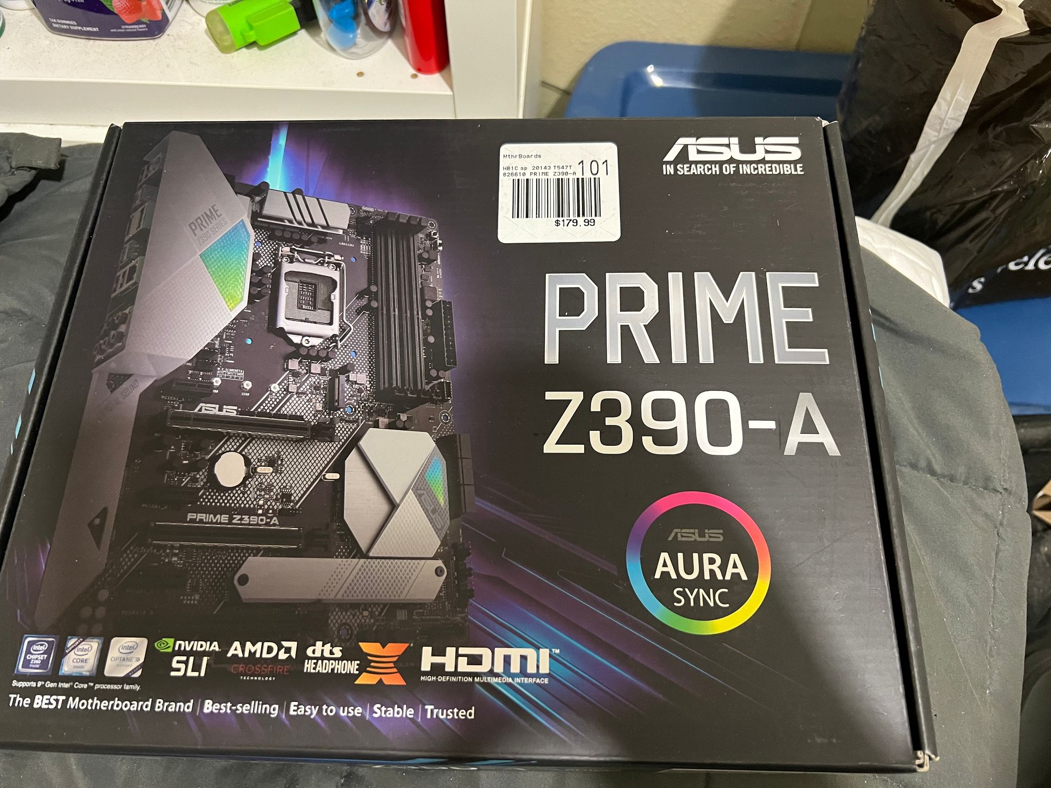 Like new, Asus Motherboard for 8th/9th Gen Intel CPU