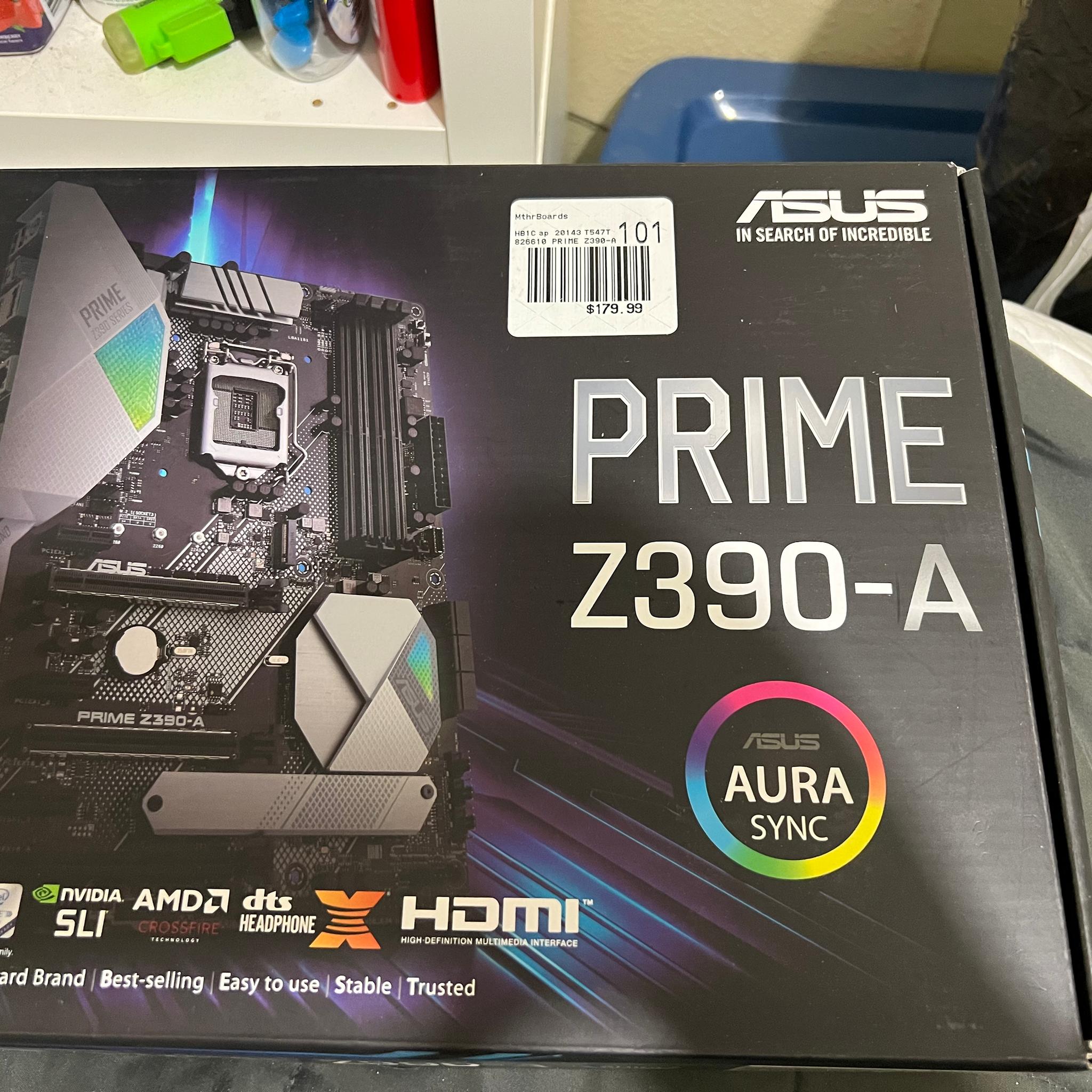 Like new, Asus Motherboard for 8th/9th Gen Intel CPU