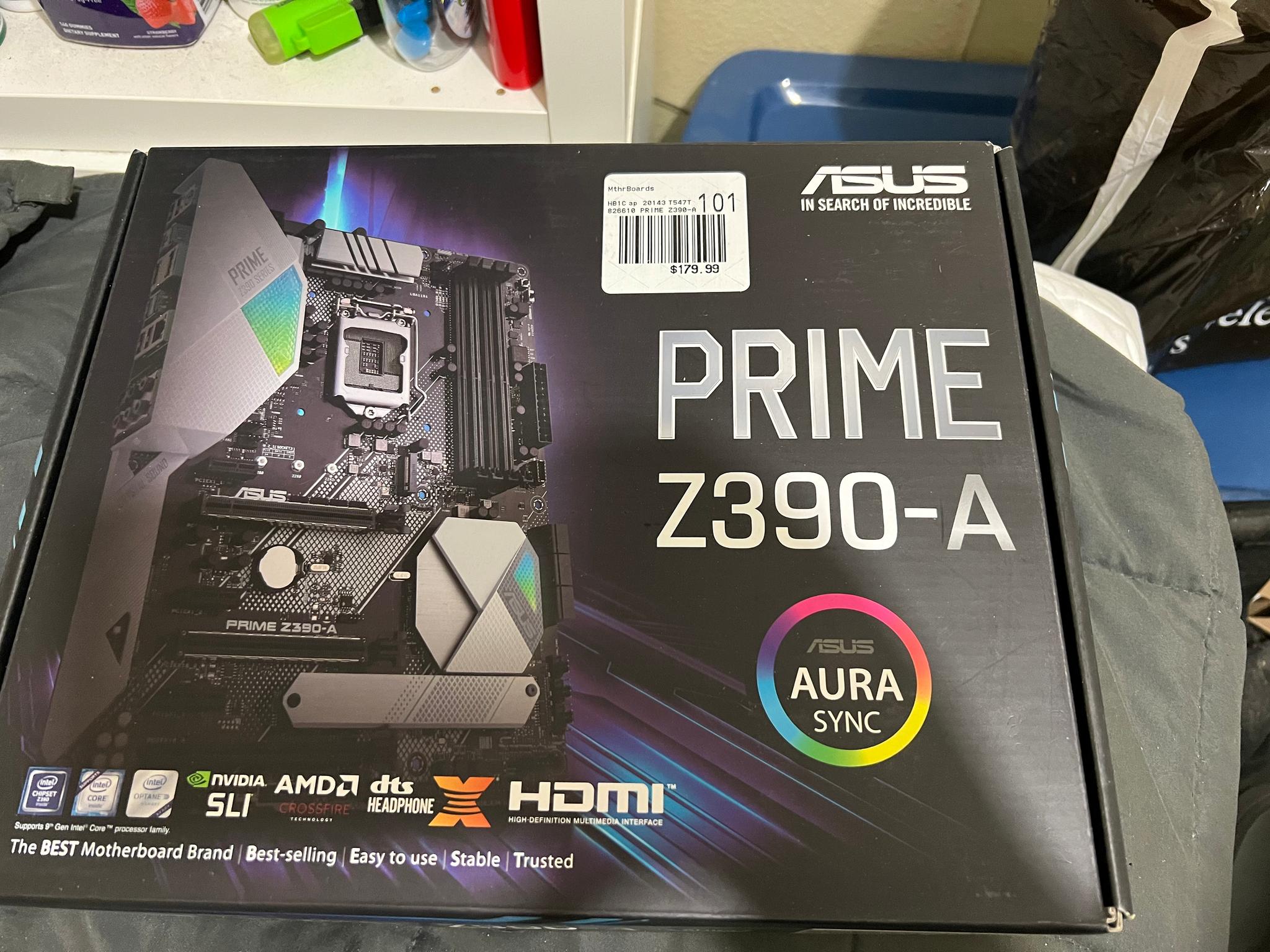 Like new, Asus Motherboard for 8th/9th Gen Intel CPU