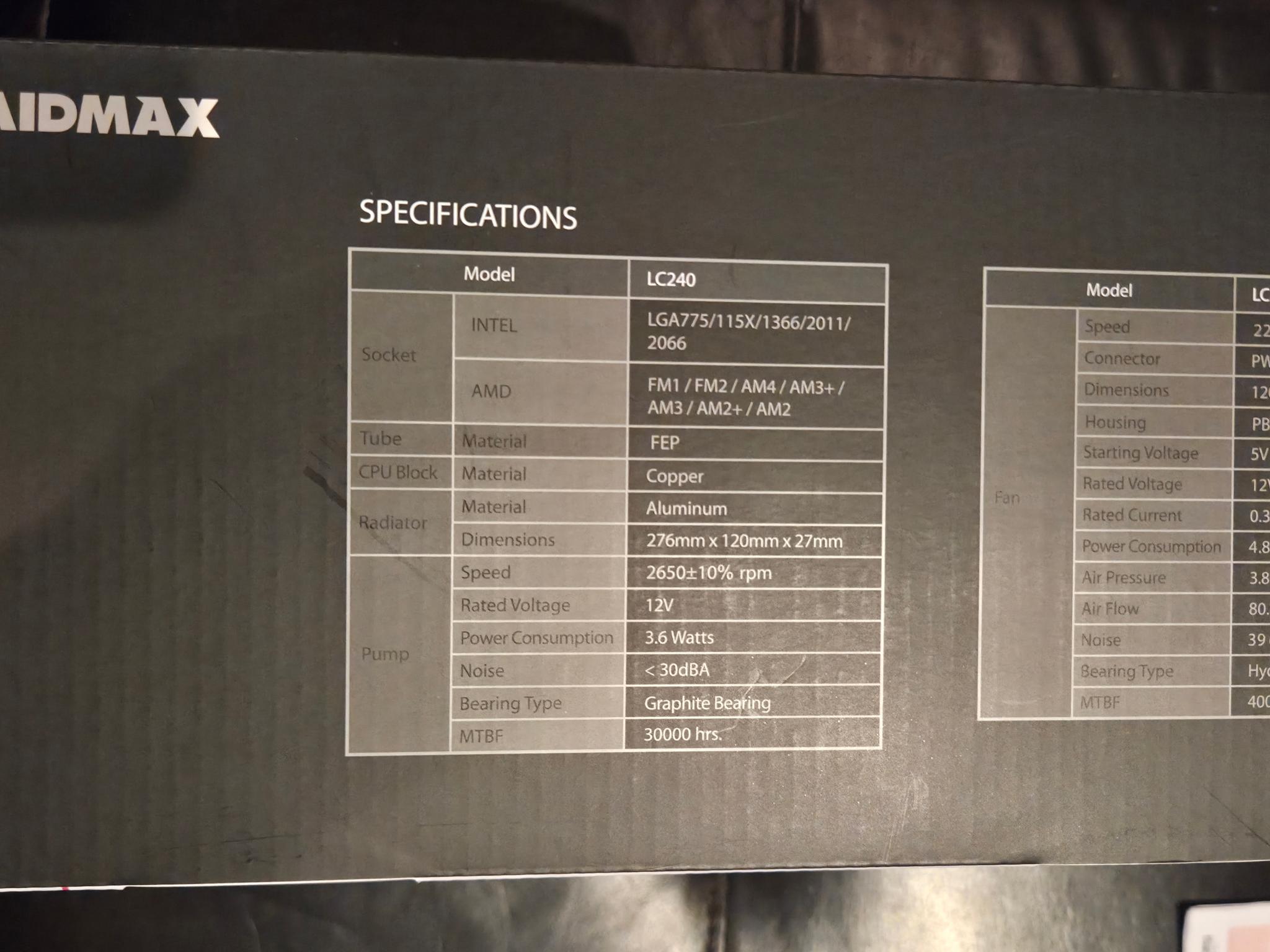 RAIDMAX TORNADO LC240 AIO COOLER! ARGB 240MM AIO CPU COOLER!