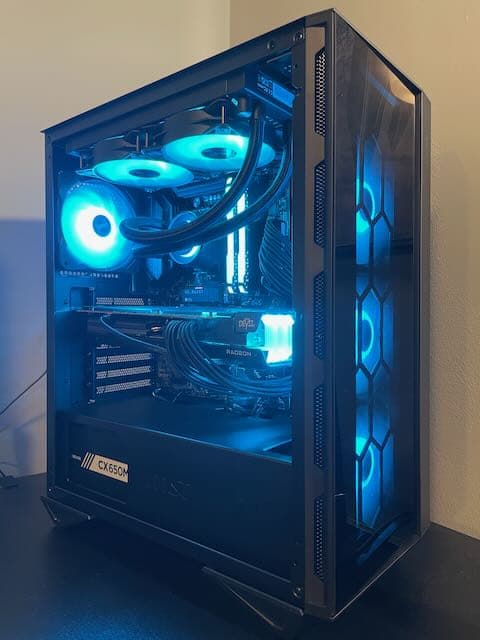 Shadow Fury! Gaming PC w/ Ryzen 5 5600X, RX 6700 XT, 32 GB DDR4, 1 TB NVMe, and lots of RGB