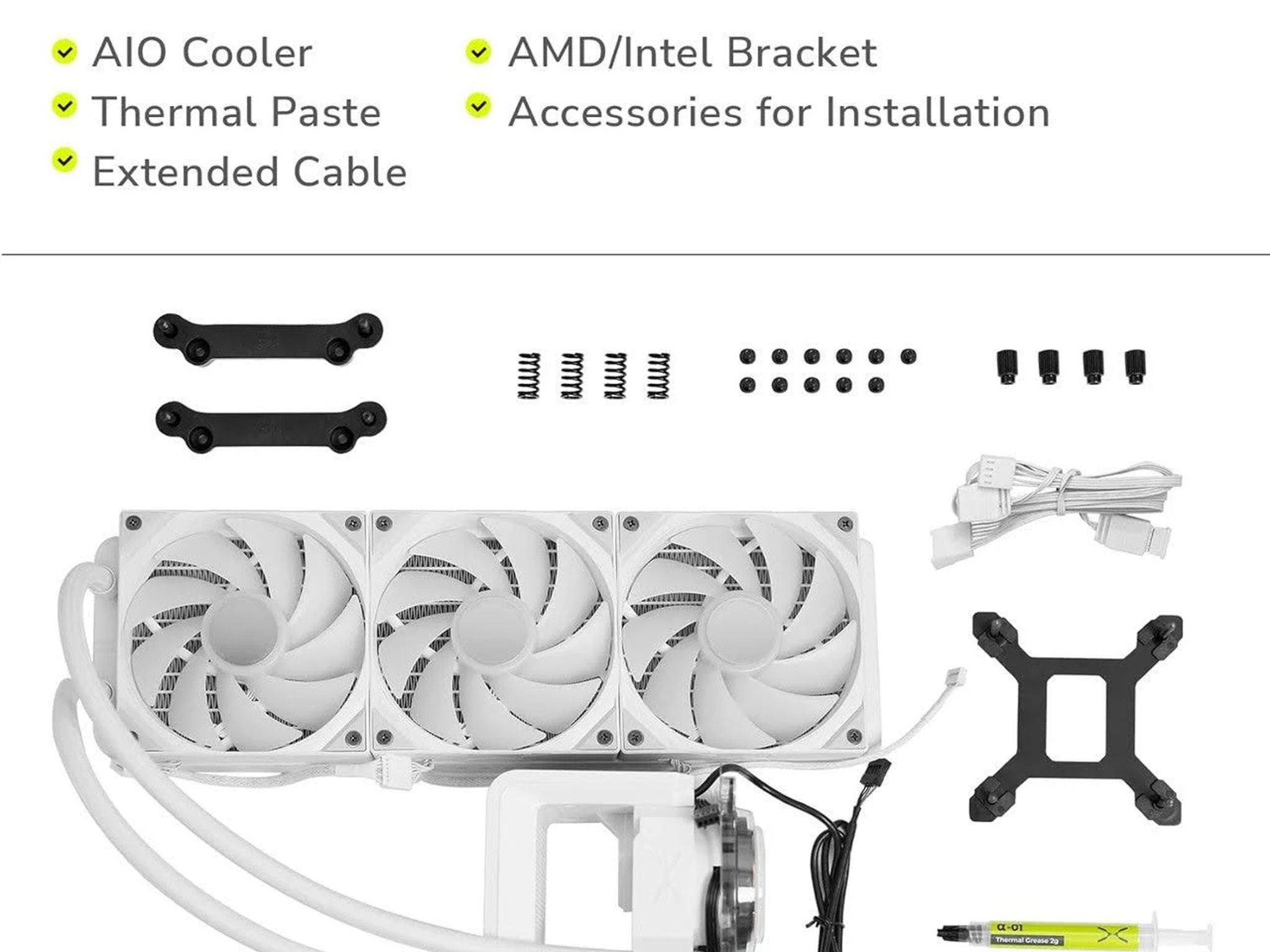 TRYX Panorama SE 360 ARGB Liquid CPU Cooler, White