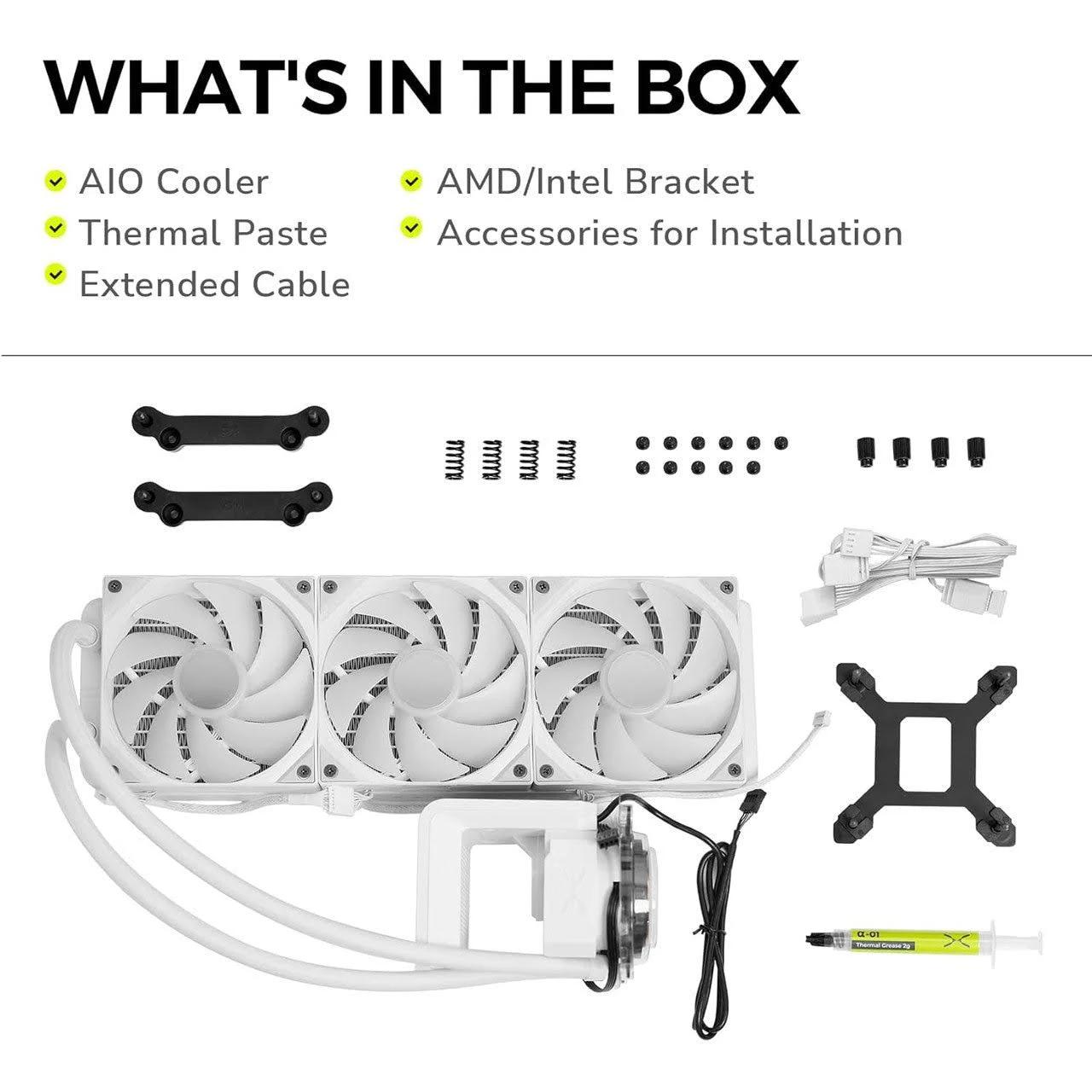 TRYX Panorama SE 360 ARGB Liquid CPU Cooler, White