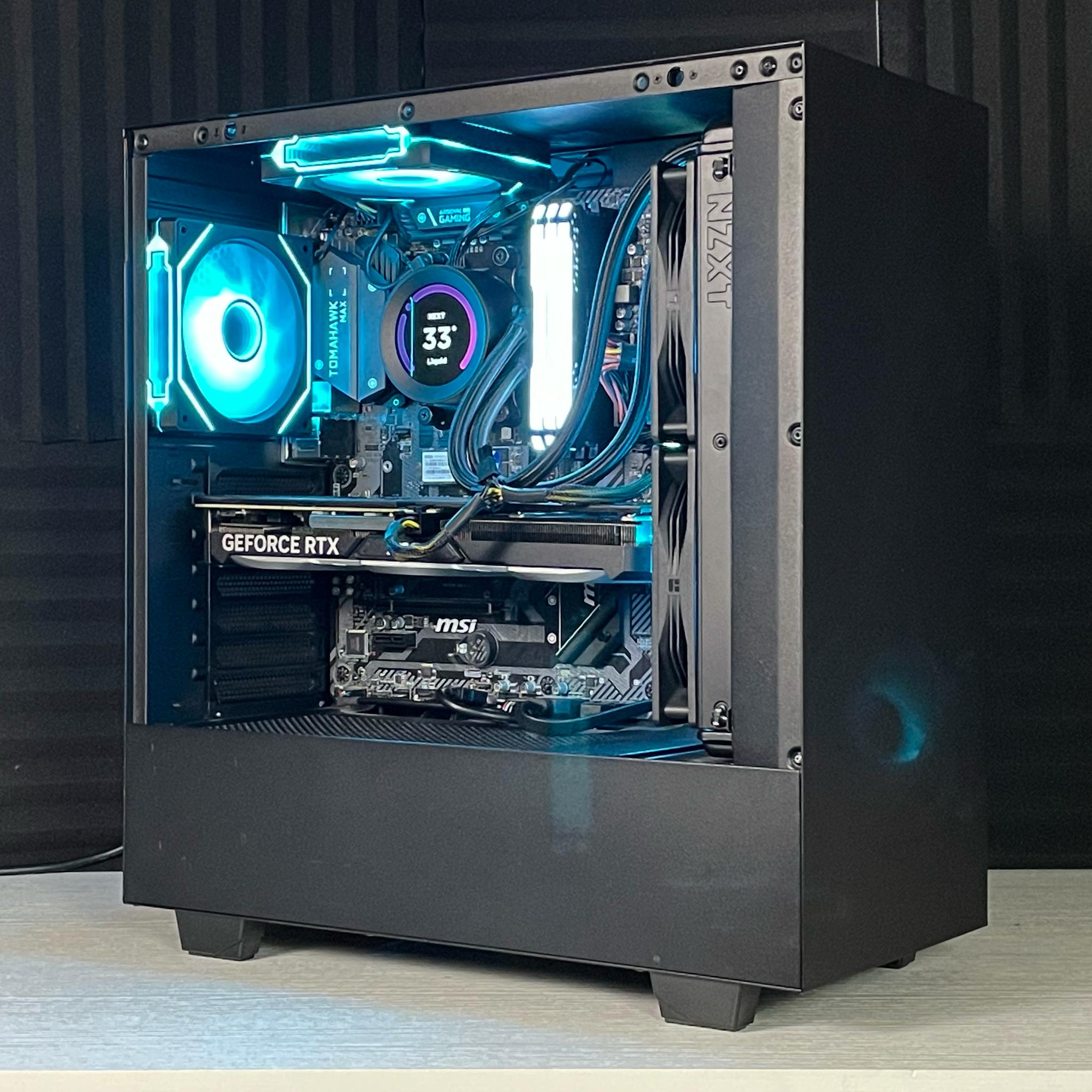 🌊🌐 AQUA CORE Gaming PC | RTX 4070 | Ryzen 7 5800X | 24GB DDR4 | 500GB NVME + 1TB HDD