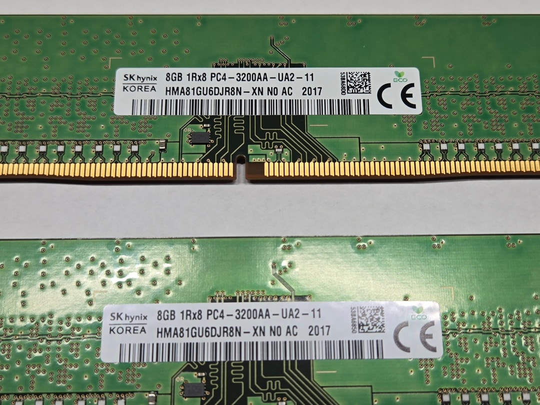 SK Hynix 8GB DDR4 3200MHz Desktop RAM (Matching Pair - 16GB Total