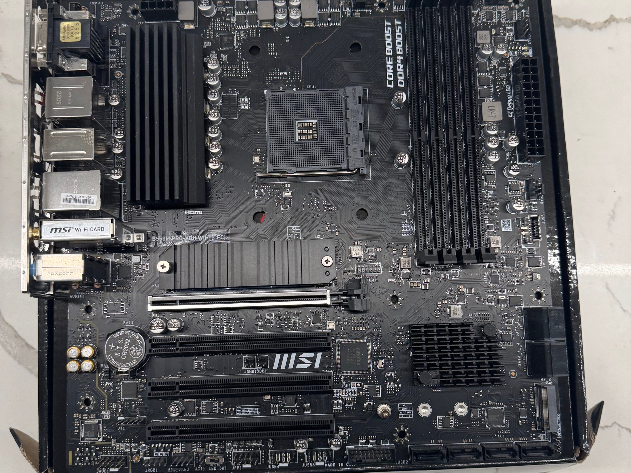 MSI B550M PRO-VDH WIFI AM4 AMD B550 Micro-ATX Motherboard with DDR4 32GB RAM