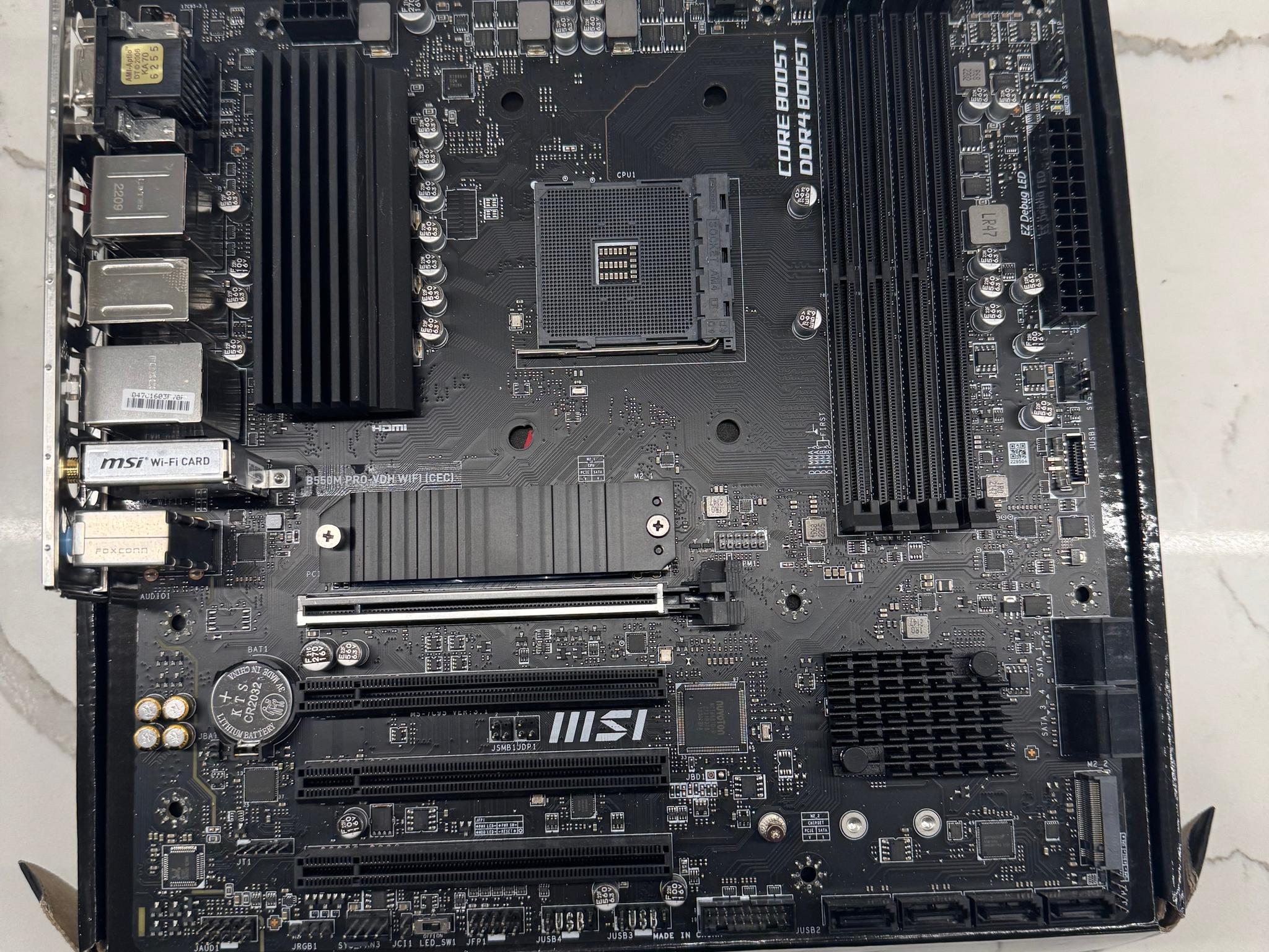 MSI B550M PRO-VDH WIFI AM4 AMD B550 Micro-ATX Motherboard with DDR4 32GB RAM