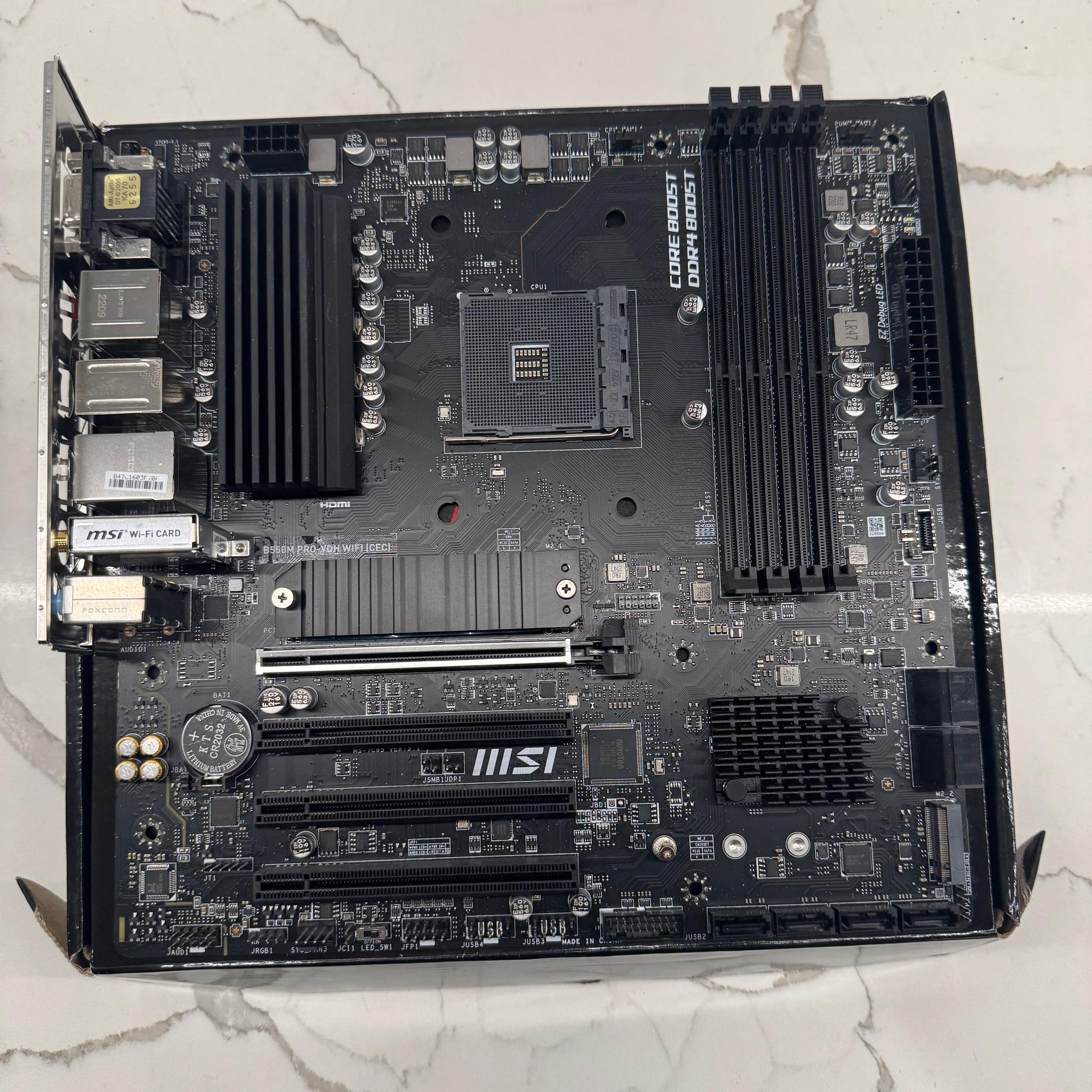 MSI B550M PRO-VDH WIFI AM4 AMD B550 Micro-ATX Motherboard with DDR4 32GB RAM