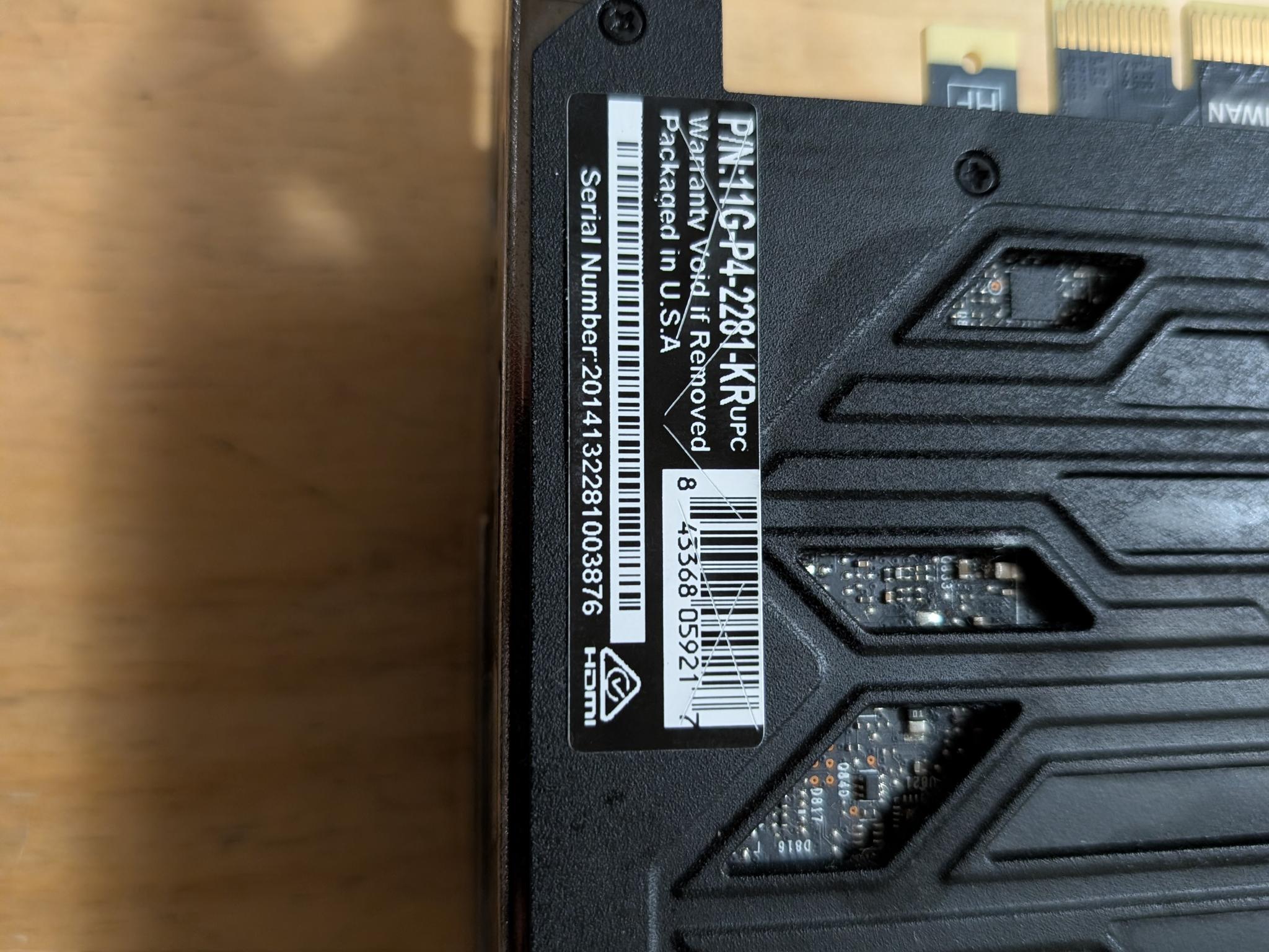 EVGA Nvidia RTX 2080 ti 11GB graphics card