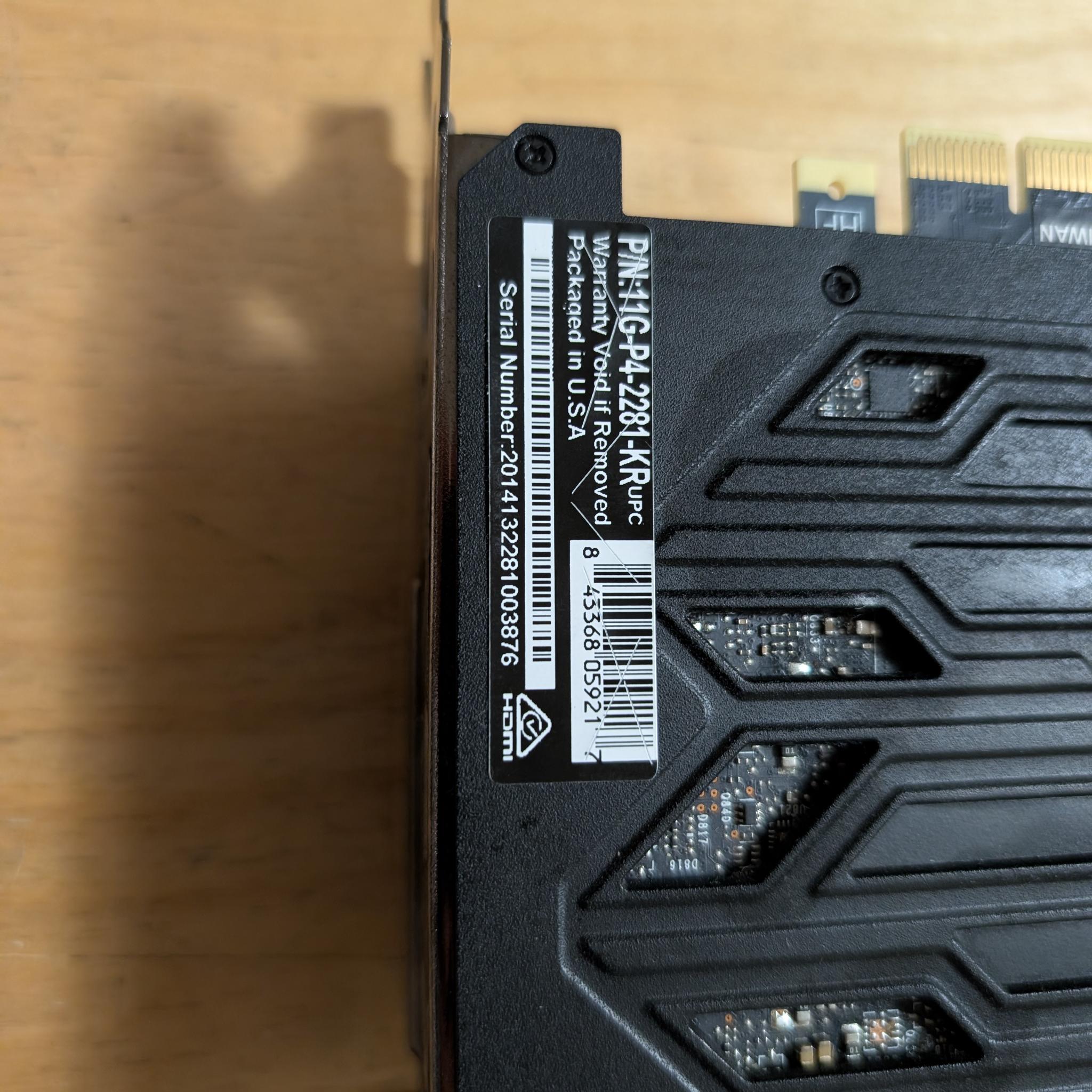 EVGA Nvidia RTX 2080 ti 11GB graphics card