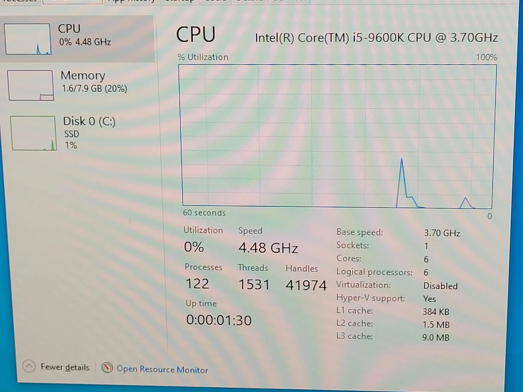 Intel i5-9600k cpu