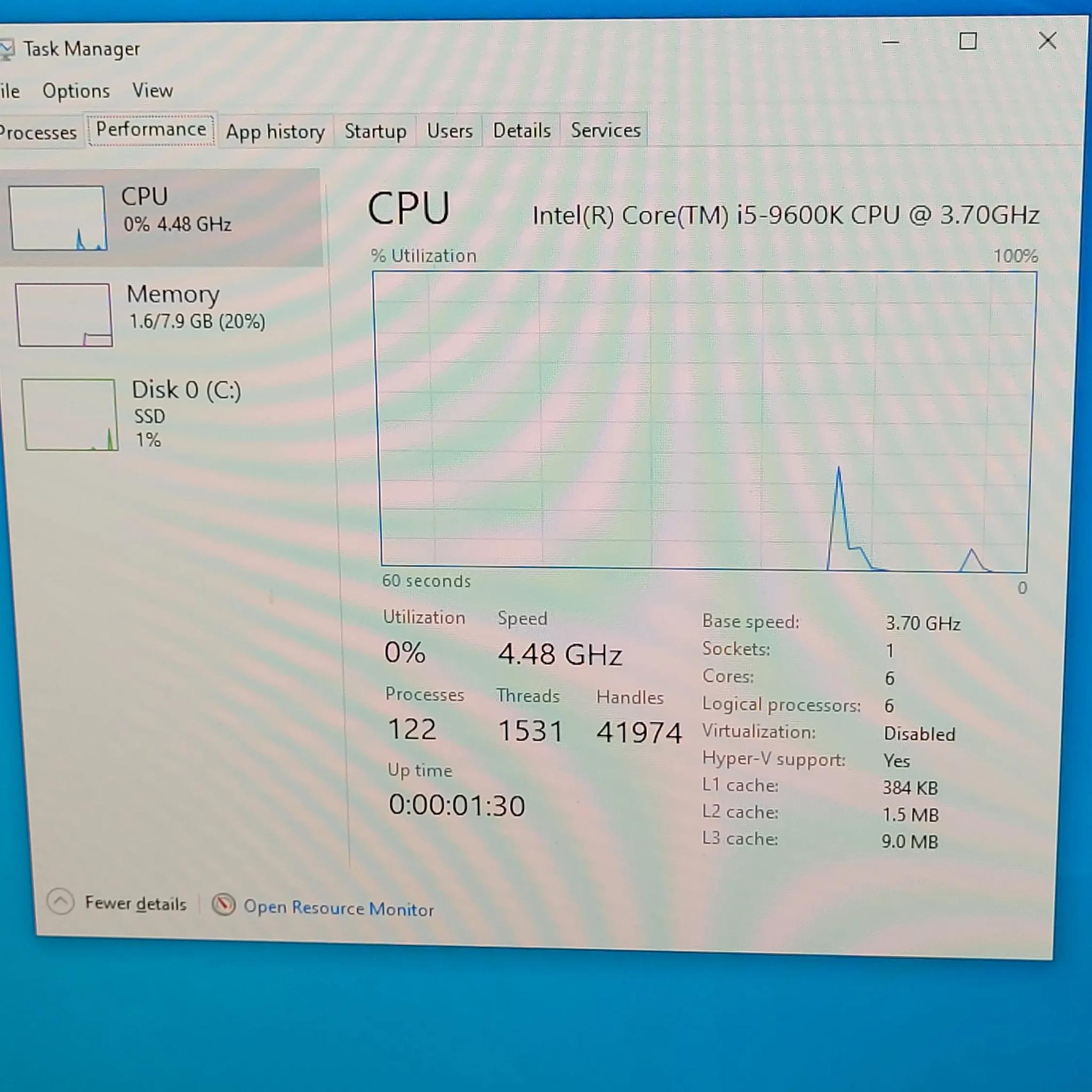 Intel i5-9600k cpu