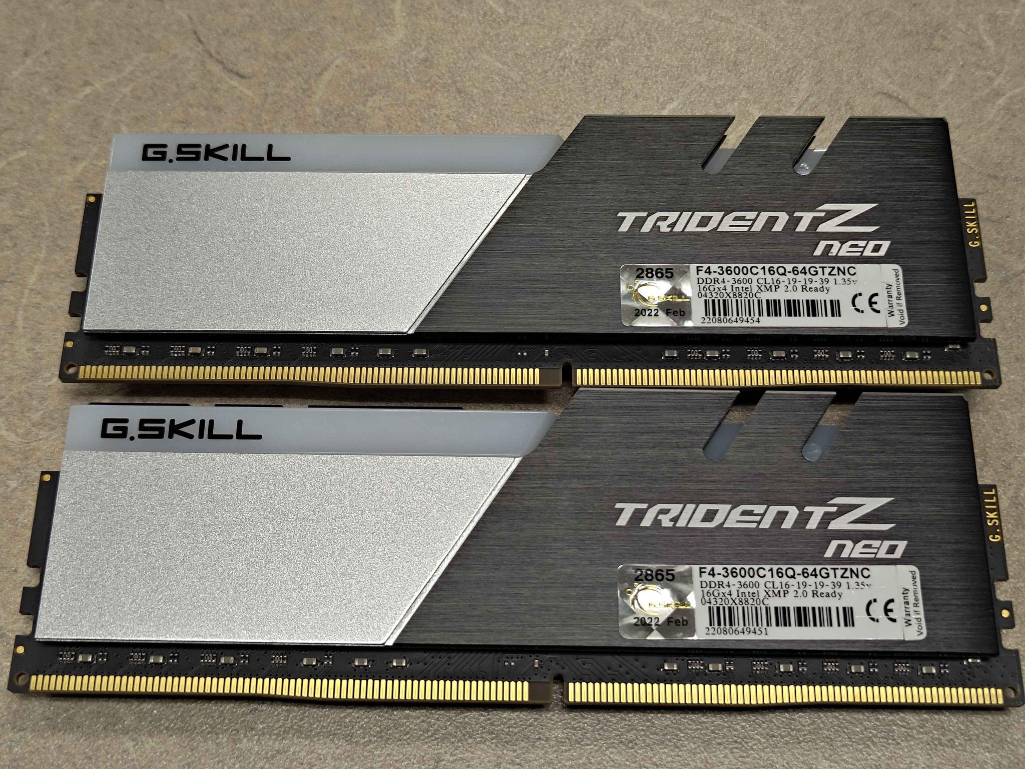 G.Skill Trident Z Neo 32GB DDR4-3200 (2x16GB) DDR4
