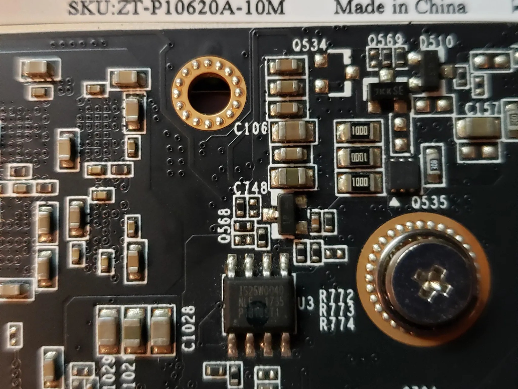 Zotac GTX 1060 graphics card with 6GB gddr5X memory