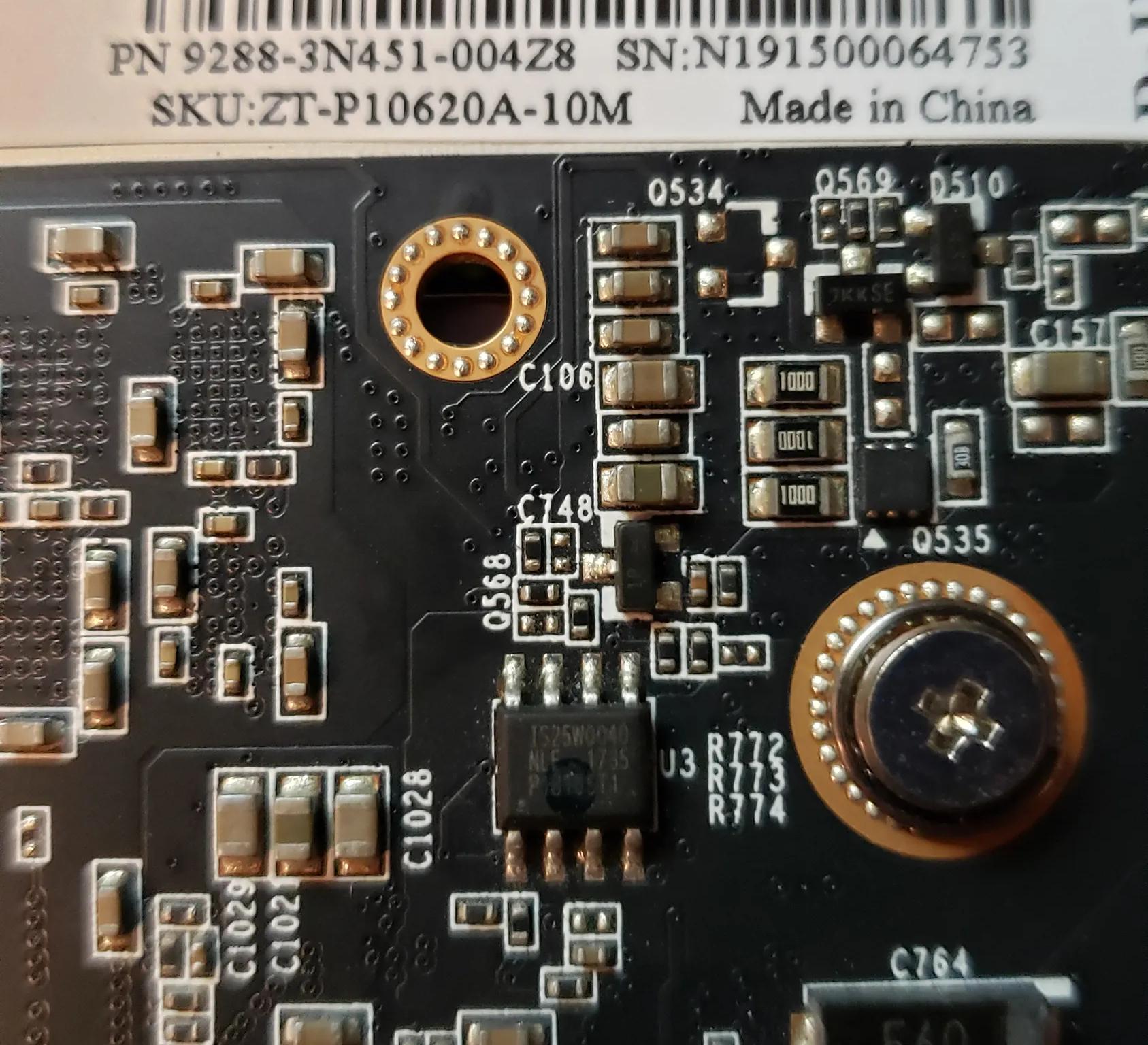 Zotac GTX 1060 graphics card with 6GB gddr5X memory