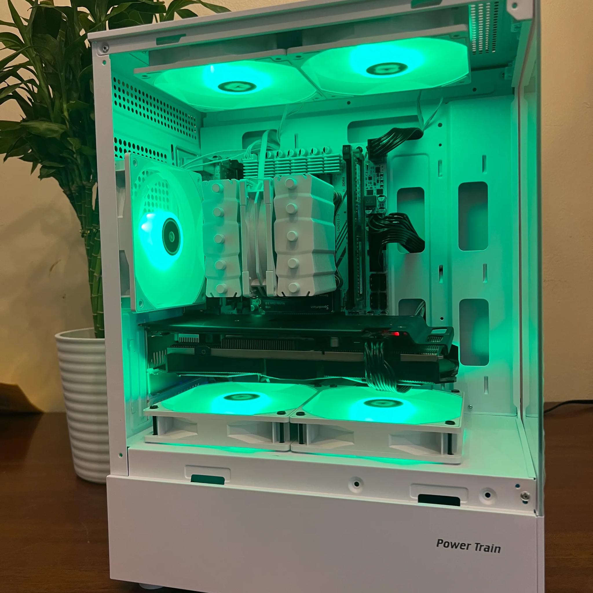 Intel 10 Core White Gaming PC RX 580 1tb SSD 16GB RAM WIFi WINDOWS 11 Pro