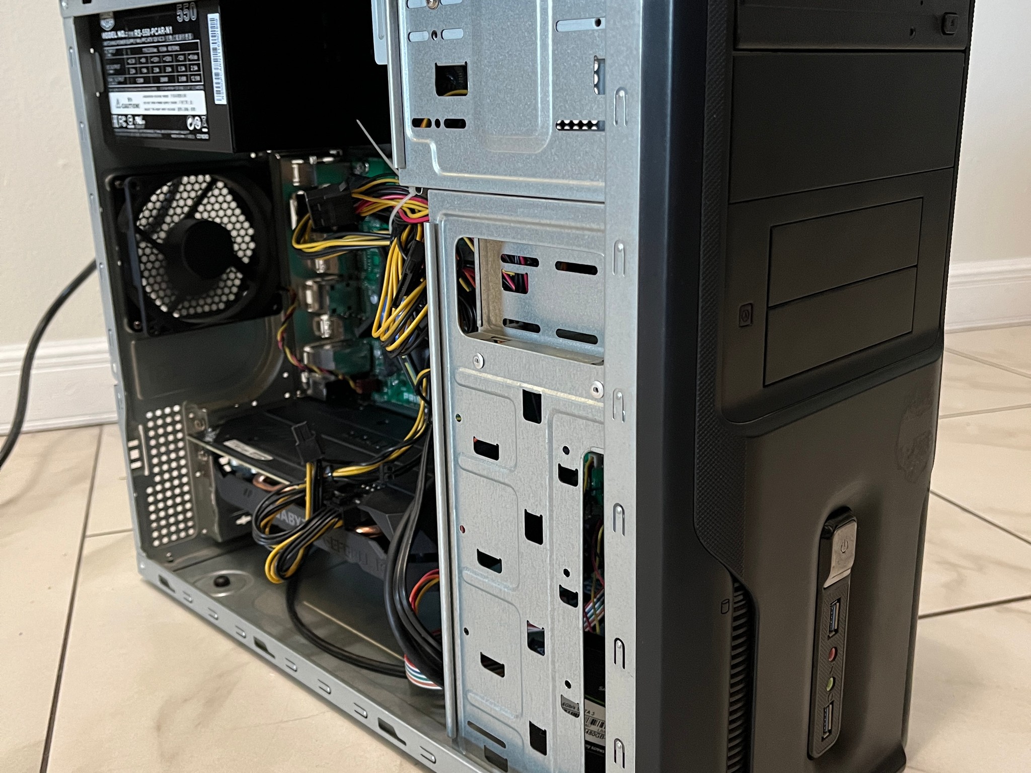NVIDIA RTX 2060, Intel Core i5-7500, 16GB RAM, 480 GB SSD - Sleeper Office Gaming PC w/ Wi-Fi & BT