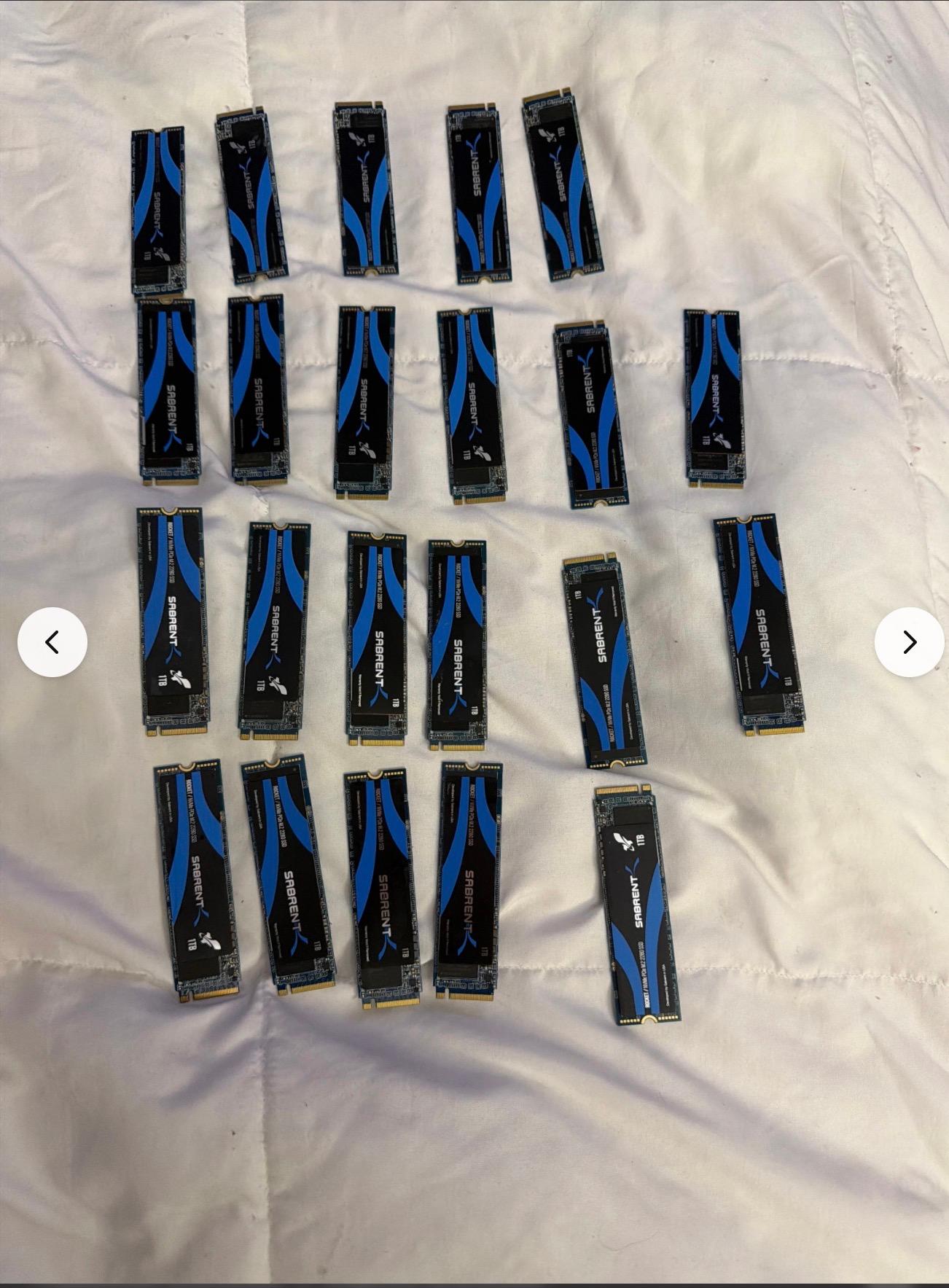 4 X SABRENT ROCKET 1TB SSD's Packs of 4 per order