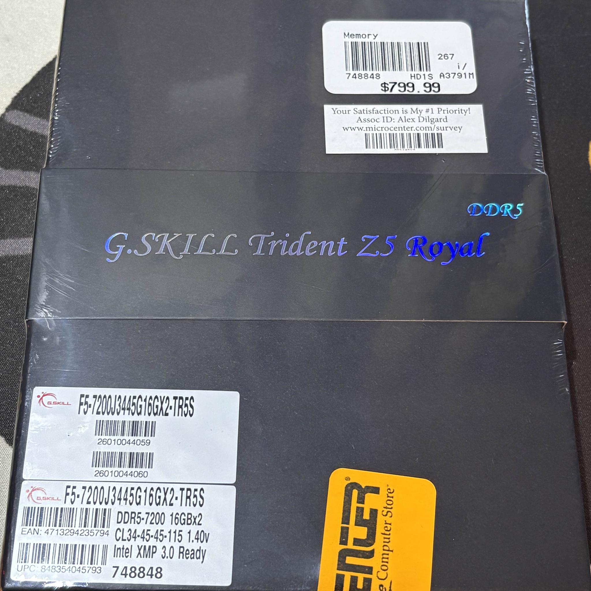 ASUS Prime X870-P + Ryzen 7 9800X3D + 32GB G.Skill Trident Royal DDR5 (NEW)