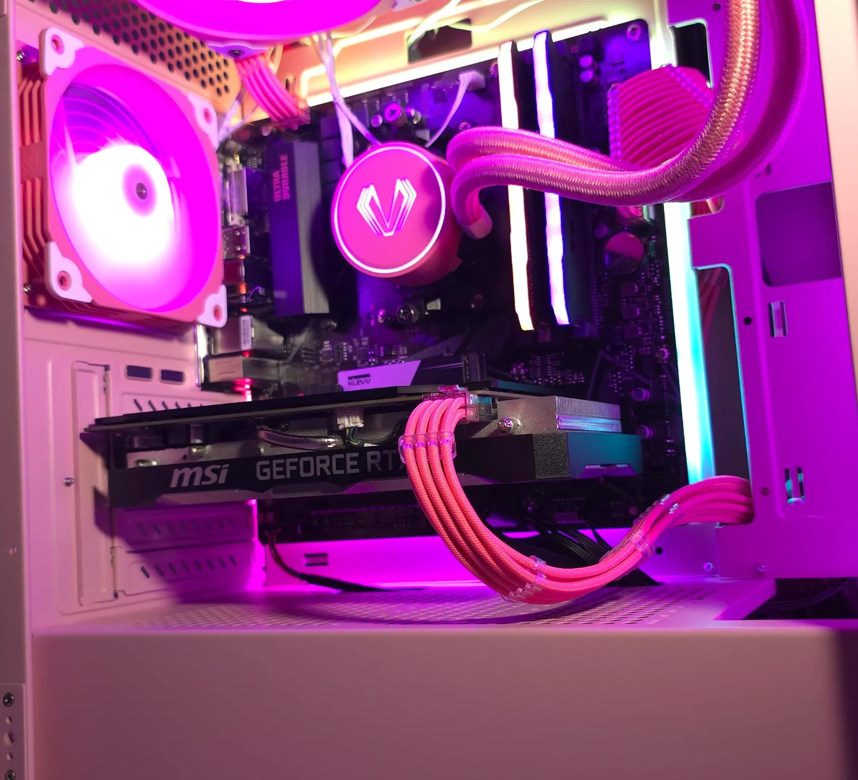 PINK THEME GAMER READY PC!  AMD Ryzen 5 3600X / NVIDIA RTX 2060 / 32GB RAM/ 1 TB M.2 NVME/ WIFI