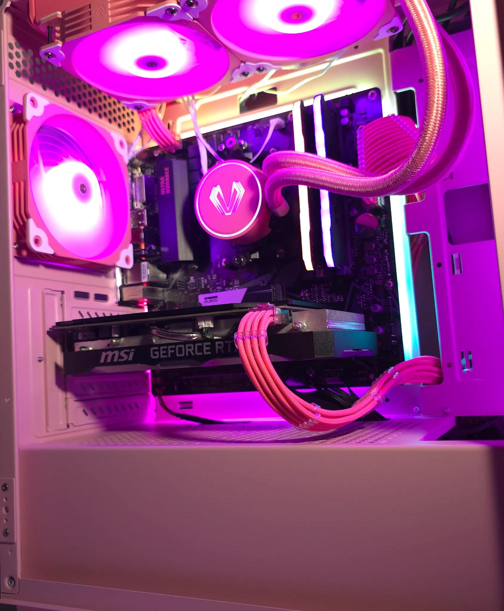 PINK THEME GAMER READY PC!  AMD Ryzen 5 3600X / NVIDIA RTX 2060 / 32GB RAM/ 1 TB M.2 NVME/ WIFI