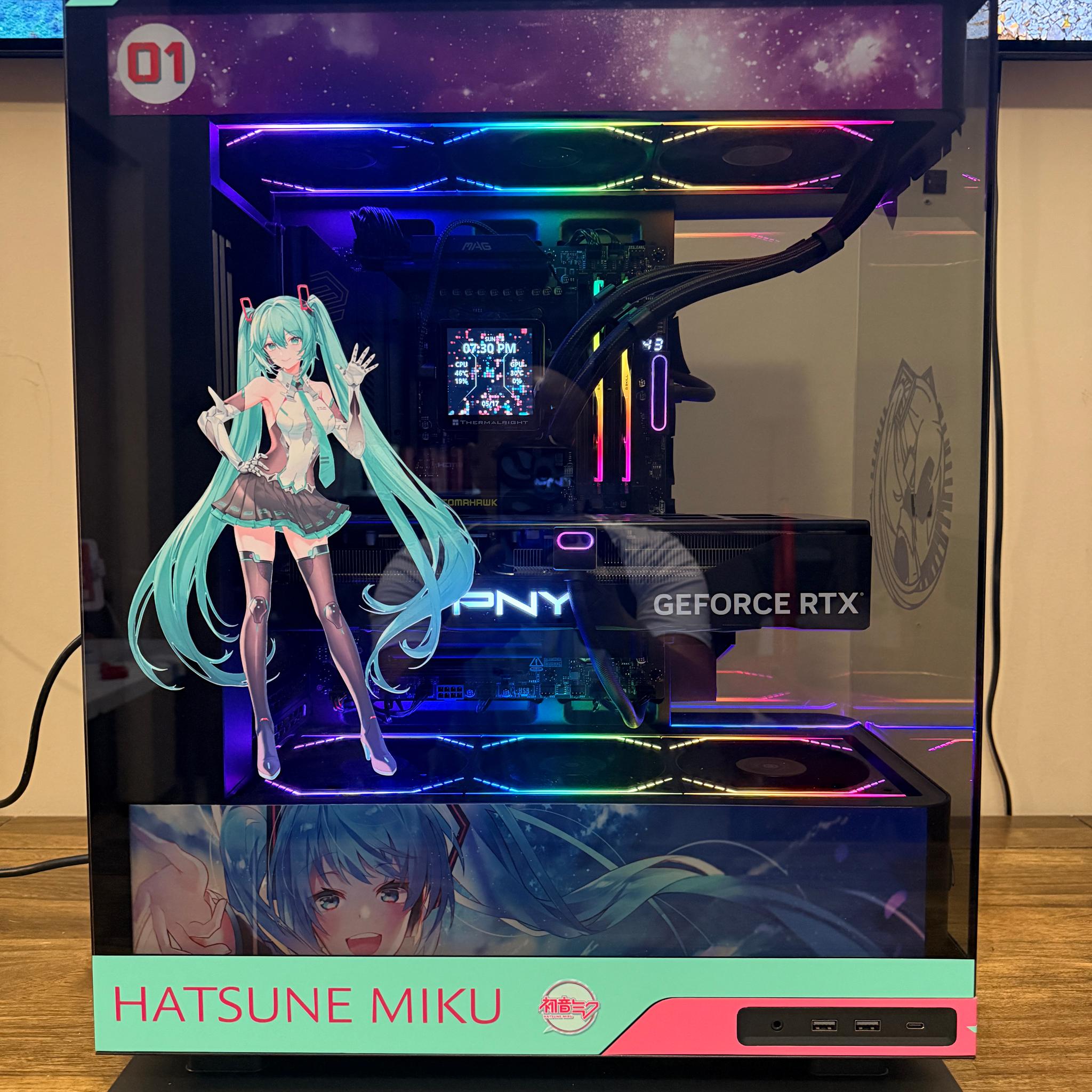 🎮 Hatsune Miku Edition Gaming PC – RTX 4080 SUPER + Ryzen 7 9800X3D 🚀