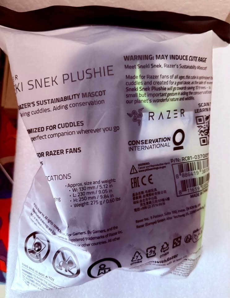 Razer SNEKI SNEK PLUSHIE