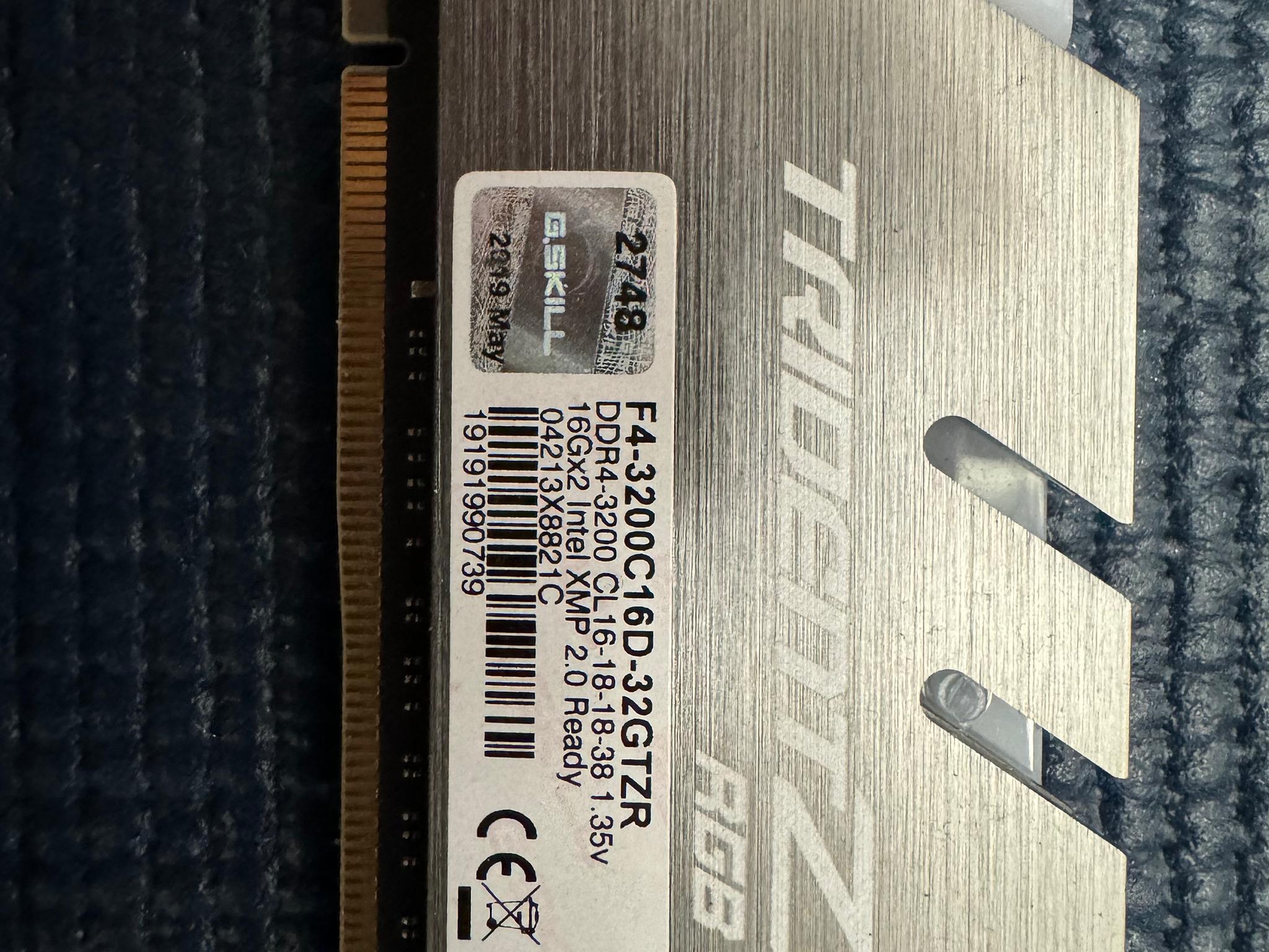intel i6 9600k + gigabyte z390 M gaming motherboard + G.skill 3200 DDR4 32gb