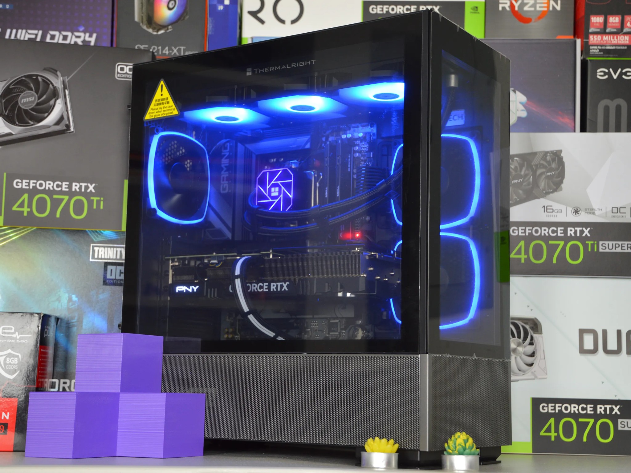 ⚡🌌| RTX 4070 Ti SUPER 16GB| Ryzen 7 7700X | 32GB DDR5 RAM | 1TB + 4TB GEN 4 SSD | Electric Vortex |