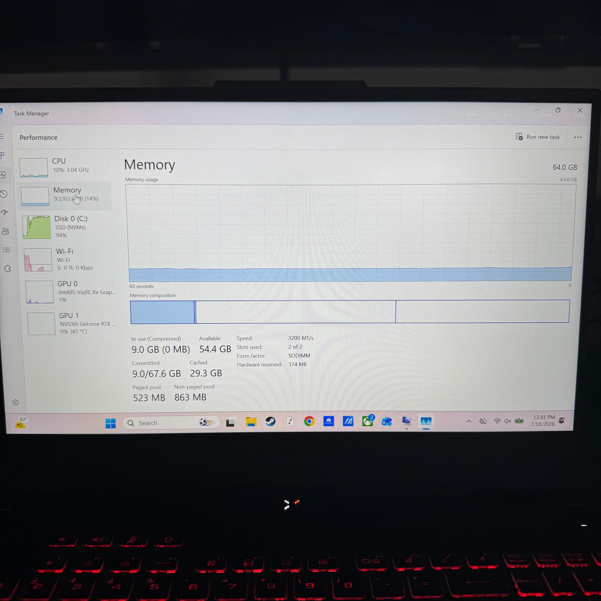 ASUS TUF 15 RTX 4070 64GB RAM 1TB SSD