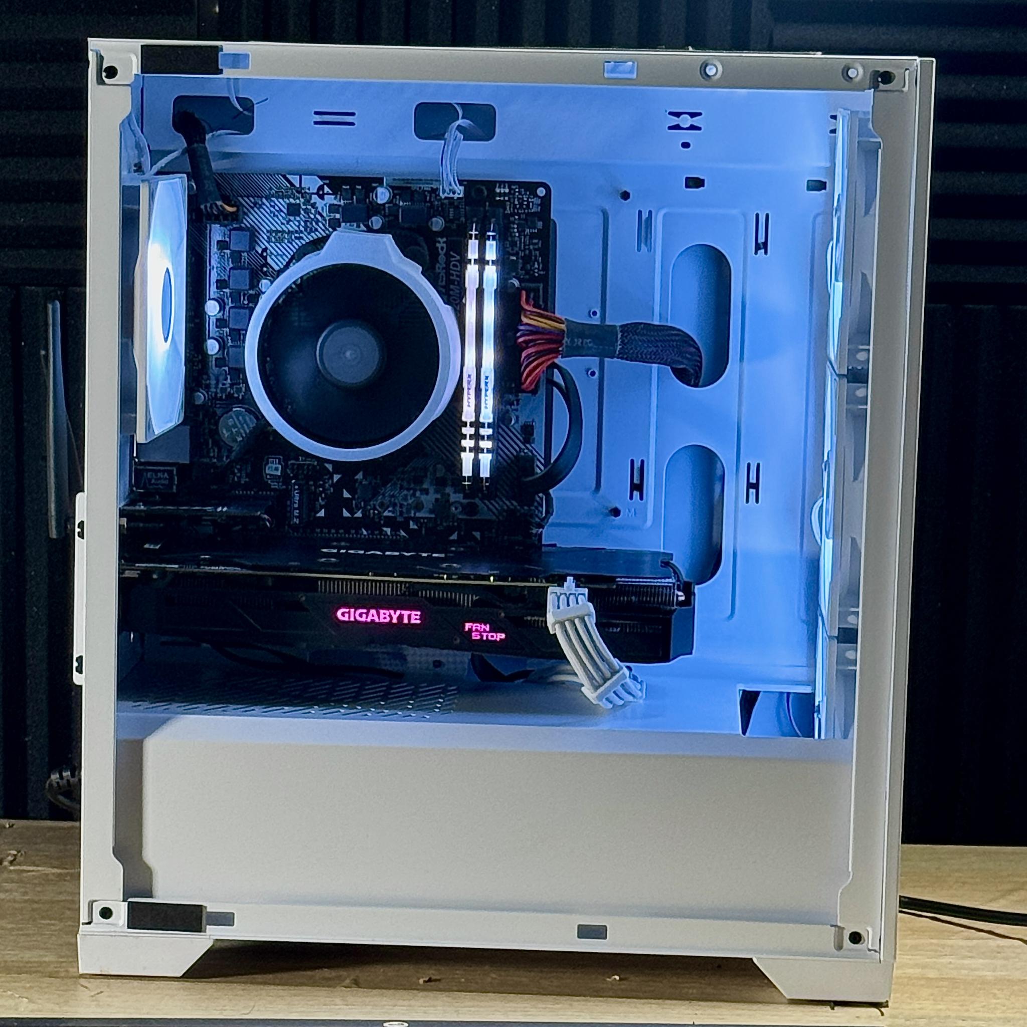 🔥⚪️ Starter Gaming PC | GTX 1060 6GB | Ryzen 3 2300X | 16GB DDR4 | 500GB SATA SSD | WIFI + BT