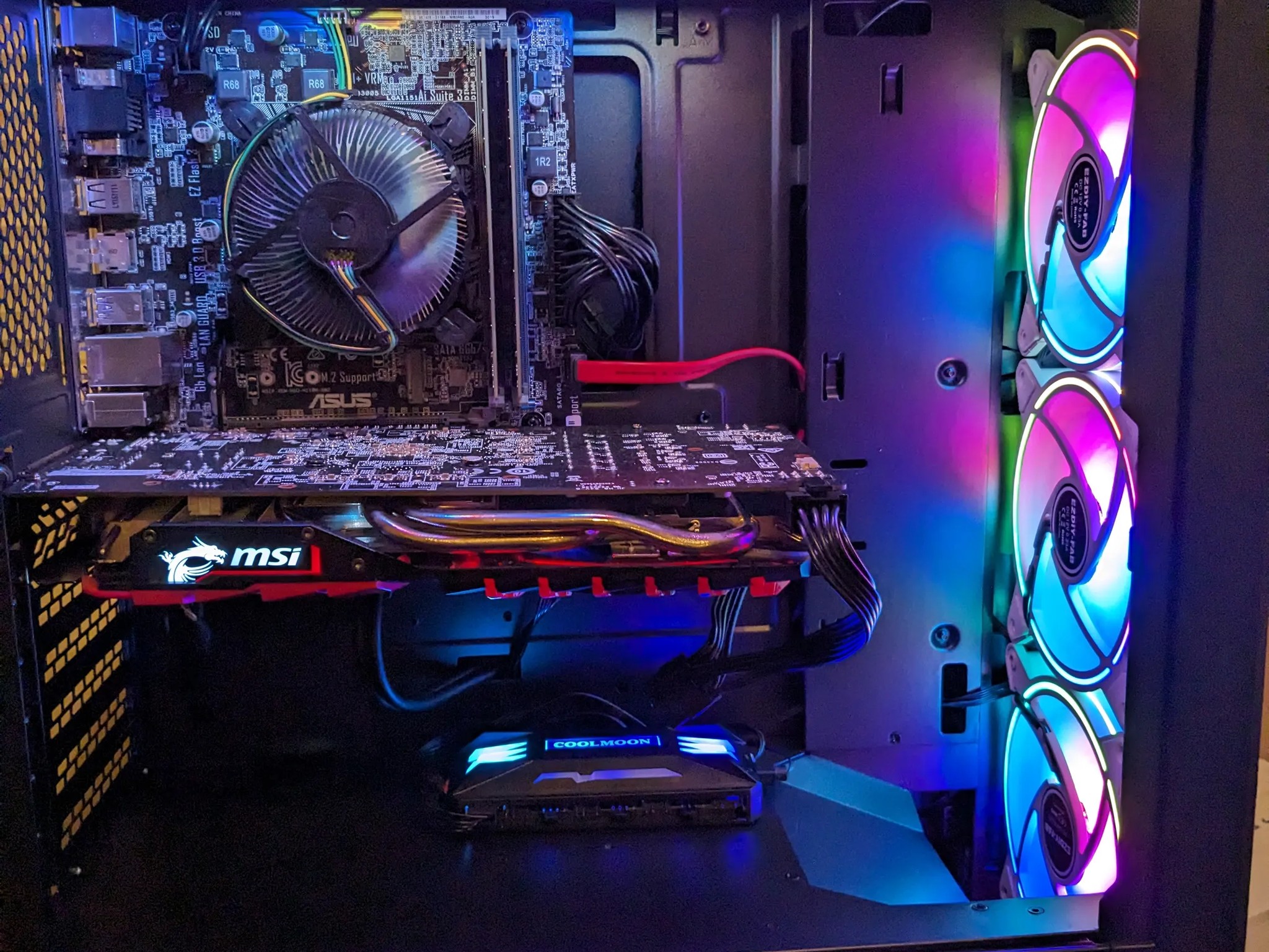 FREE SHIP || "RGBeam" || i5-7600, 16GB RAM, RX 470 8GB, 480GB SSD, Win11, WiFi
