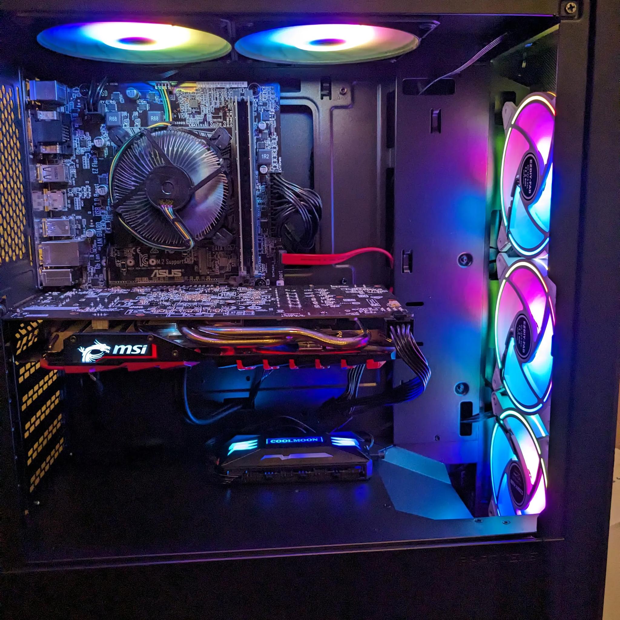 FREE SHIP || "RGBeam" || i5-7600, 16GB RAM, RX 470 8GB, 480GB SSD, Win11, WiFi