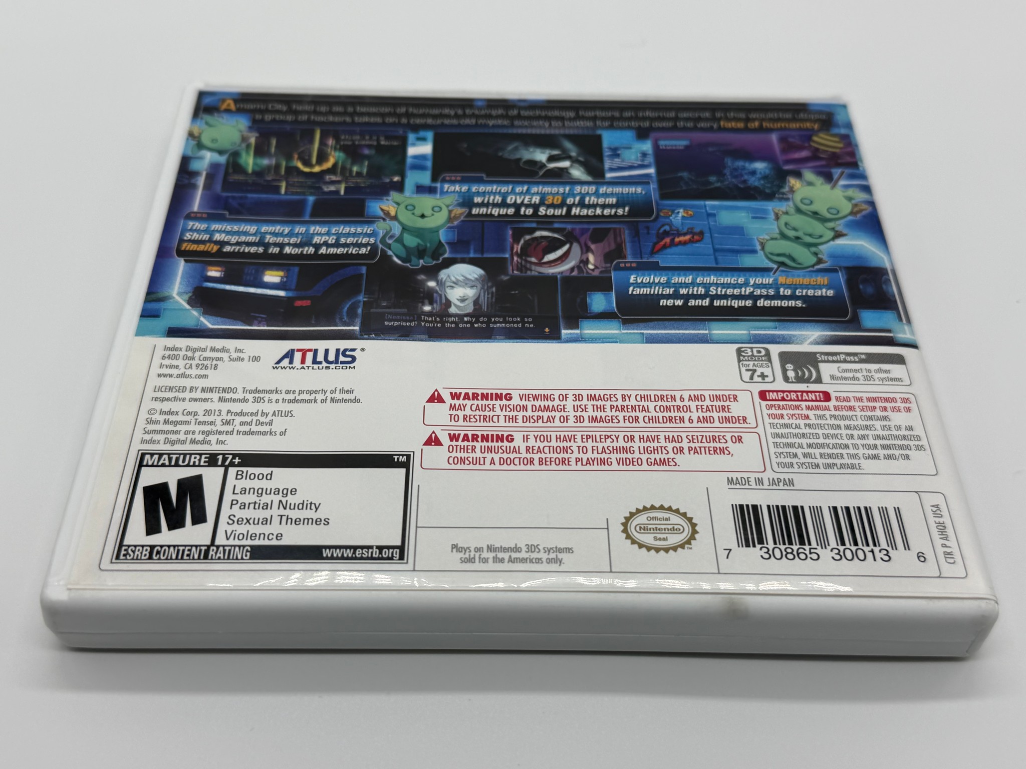 Shin Megami Tensei DeShin Megami Tensei Devil Summoner Soul Hackers Nintendo 3DS