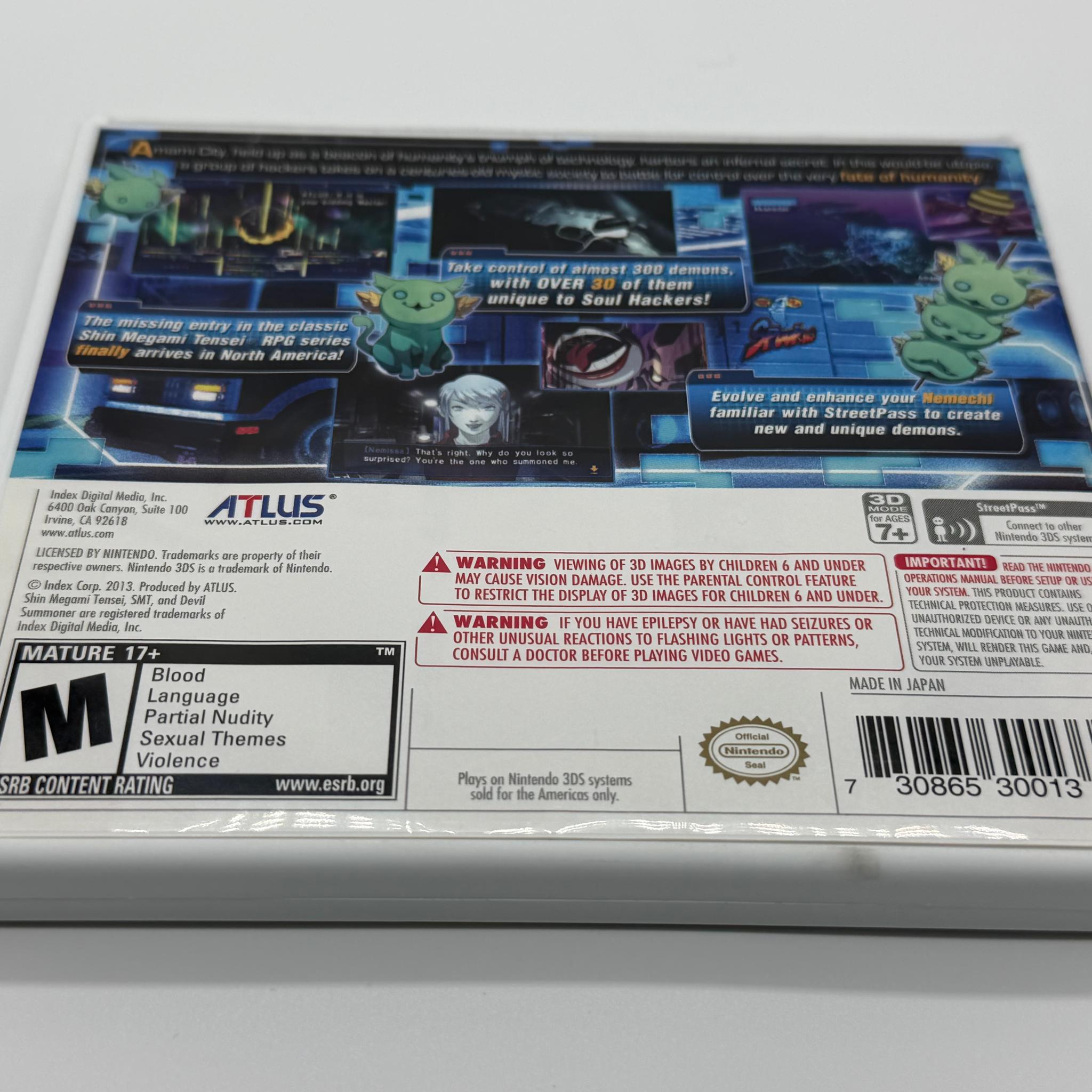 Shin Megami Tensei DeShin Megami Tensei Devil Summoner Soul Hackers Nintendo 3DS