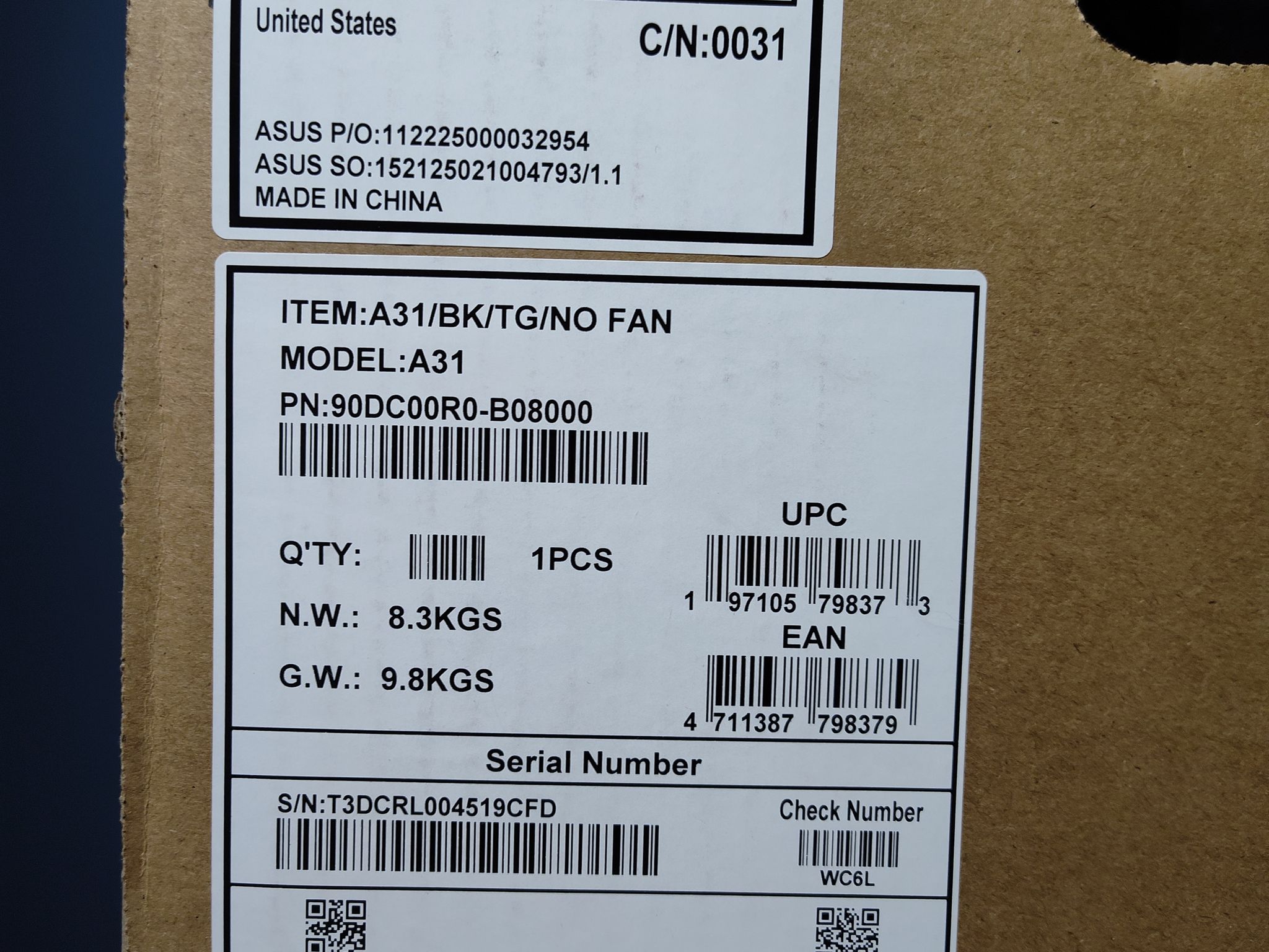 ASUS Case A31 Brand New Unopened