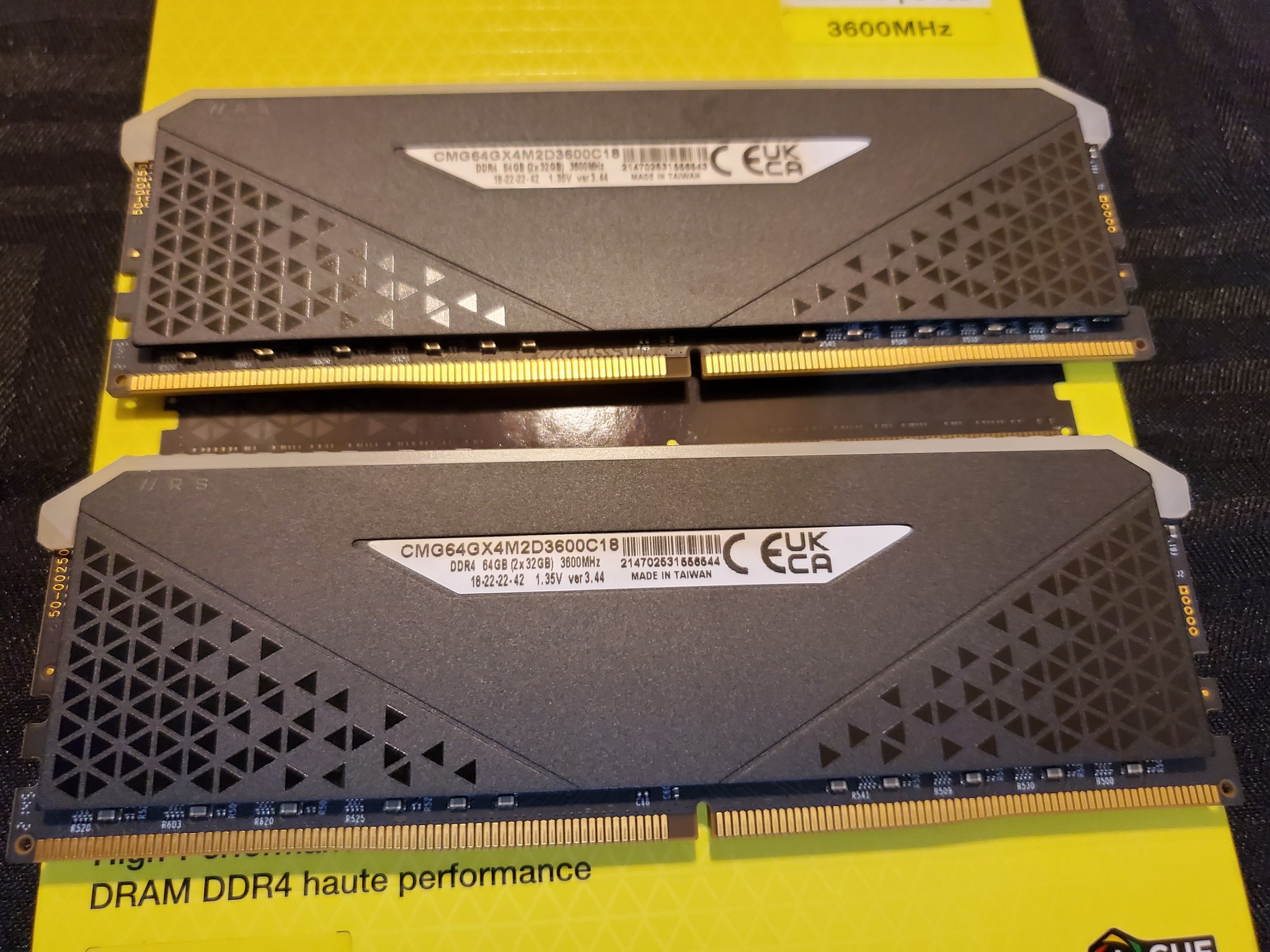 Corsair Vengeance RGB RS 3600mhz CL18 64gb (2x32gb) DDR4 RAM Kit
