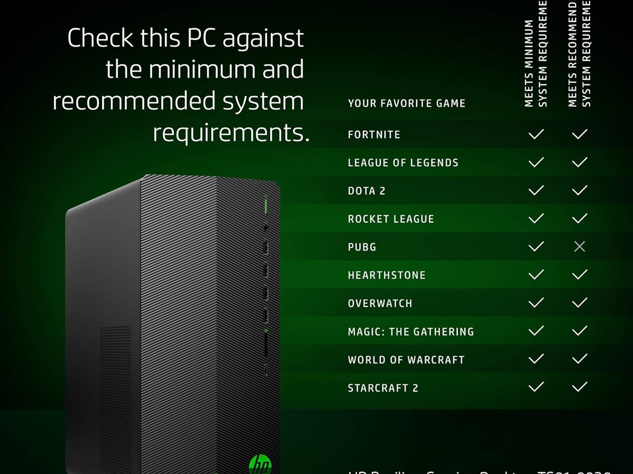 [USED] HP Gaming Computer, Ryzen 5 3500, GTX 1650, 512GB SSD