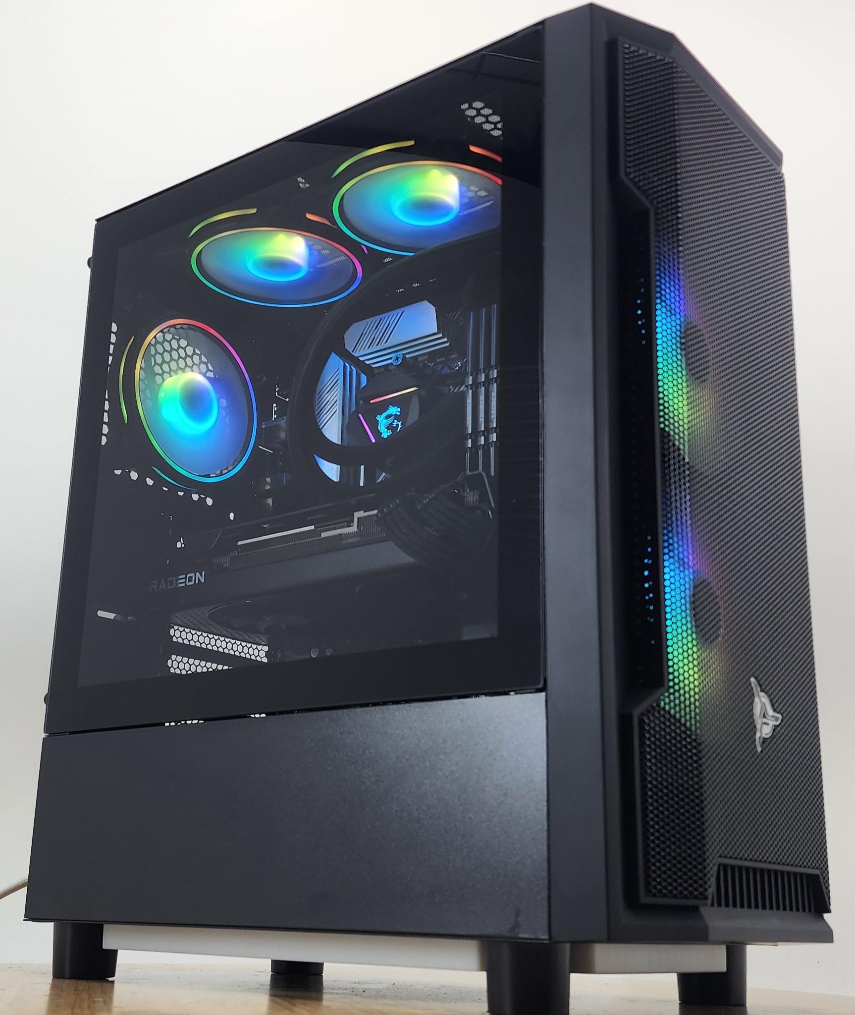 Gaming PC Ryzen 7 5700X3D 32GB RAM 1TB SSD RX 7800 XT 16GB Windows 11 Computer