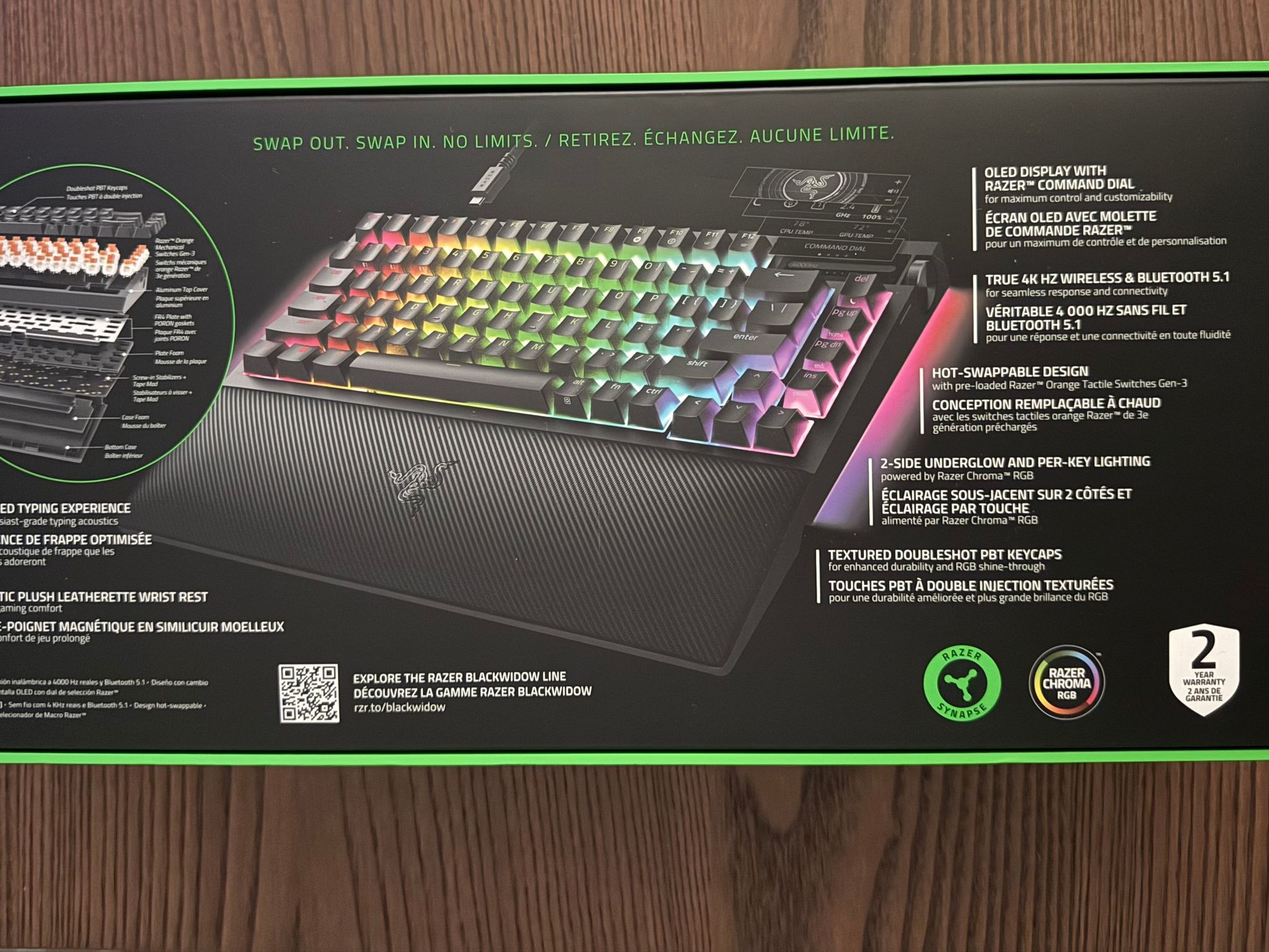 Razer Blackwidow v4 Pro 75% OLED