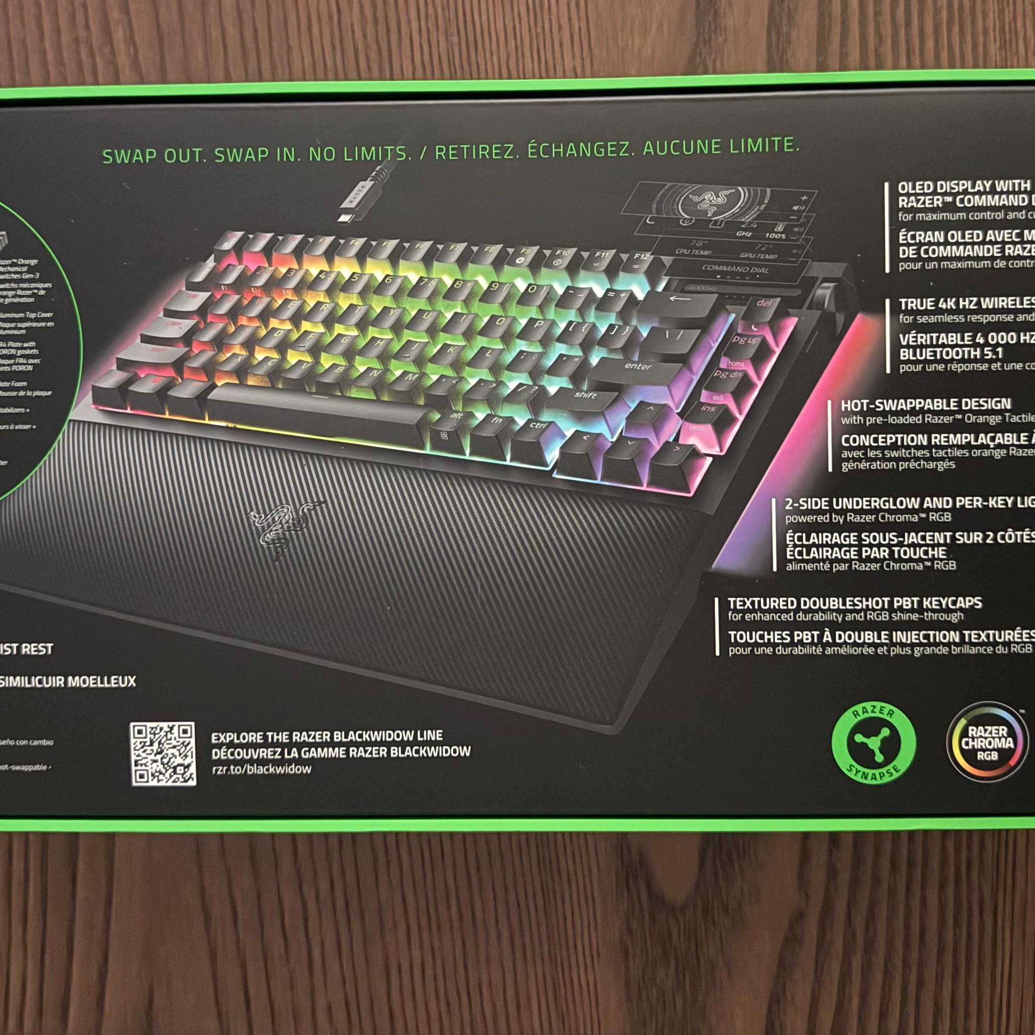 Razer Blackwidow v4 Pro 75% OLED