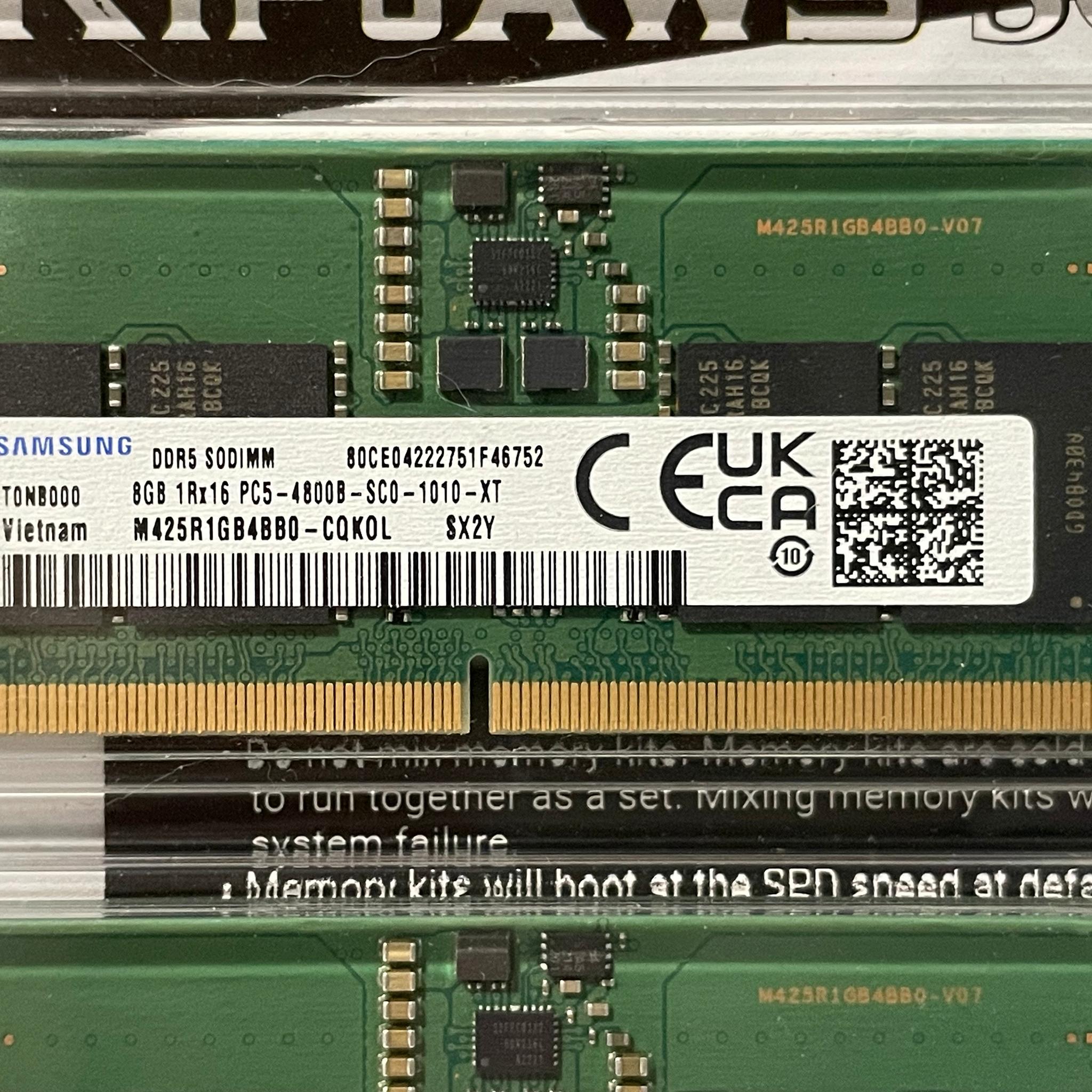 16gb Samsung OEM DDR5 SODIMM