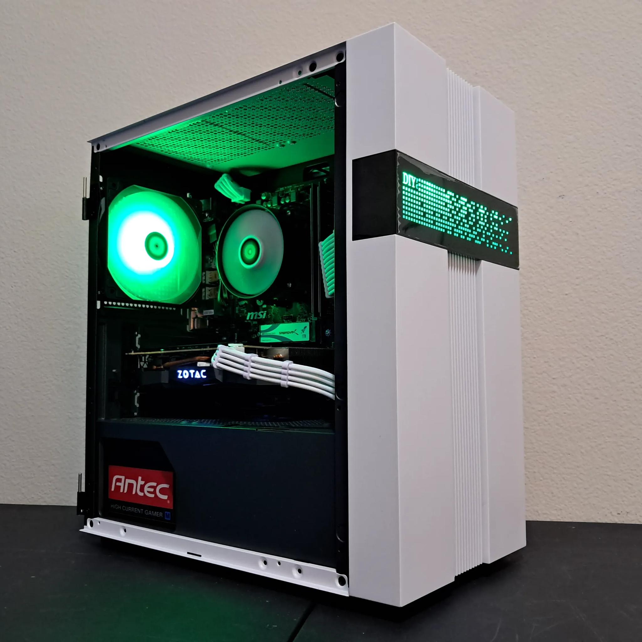 🔴⬜ Aesthetic Gaming PC ⬜🔴Nvidia GTX 1070 Ti | Ryzen 5 1600 (6C/12T) | 1TB SSD | 16GB DDR4-3200