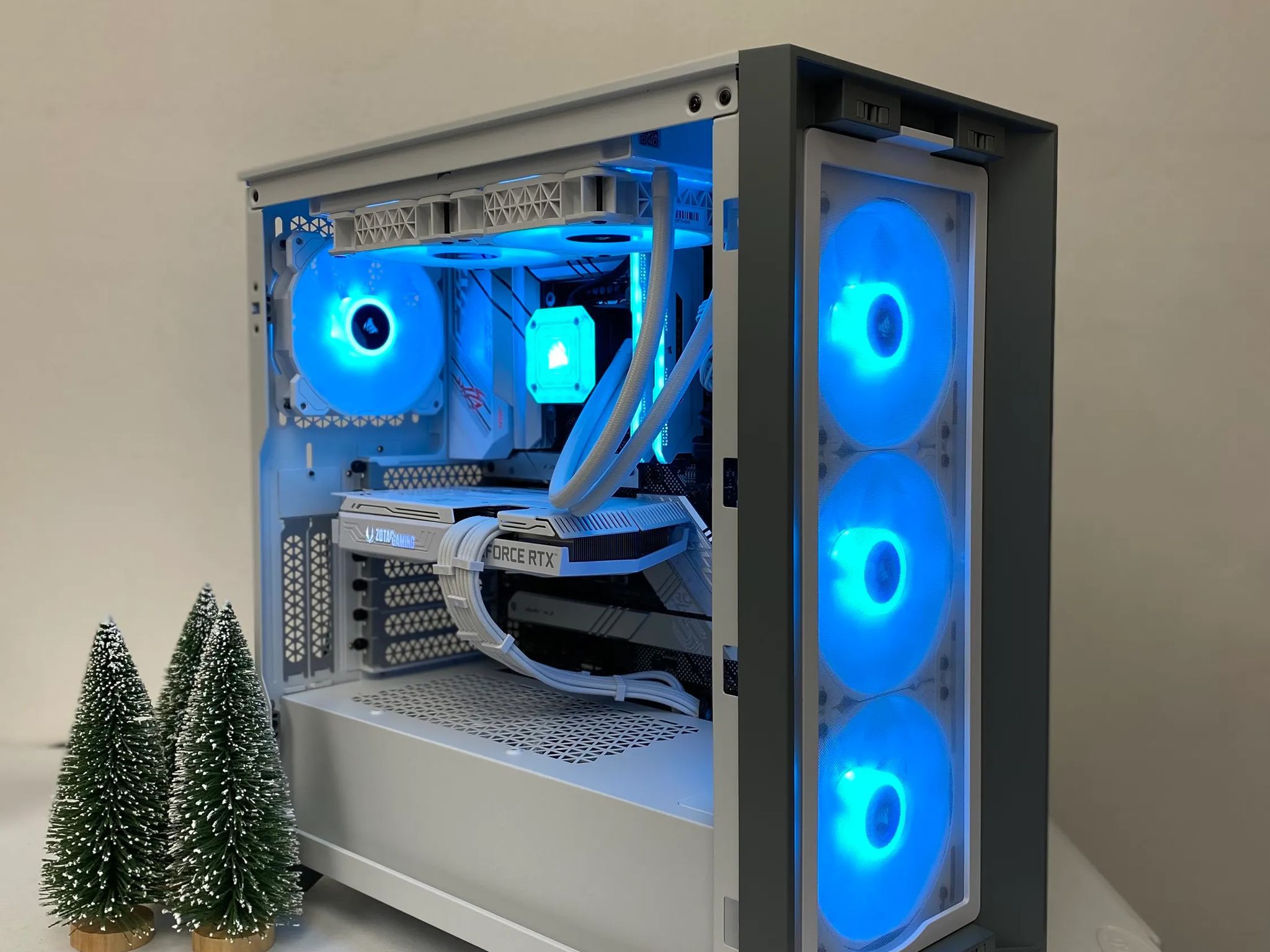 **🎄🚀 Tech FrostBite - Xmas Mode 🚀🎄- i5-13600K-32GB-RTX3060 White** Upgraded 13th Gen + Power Supply
