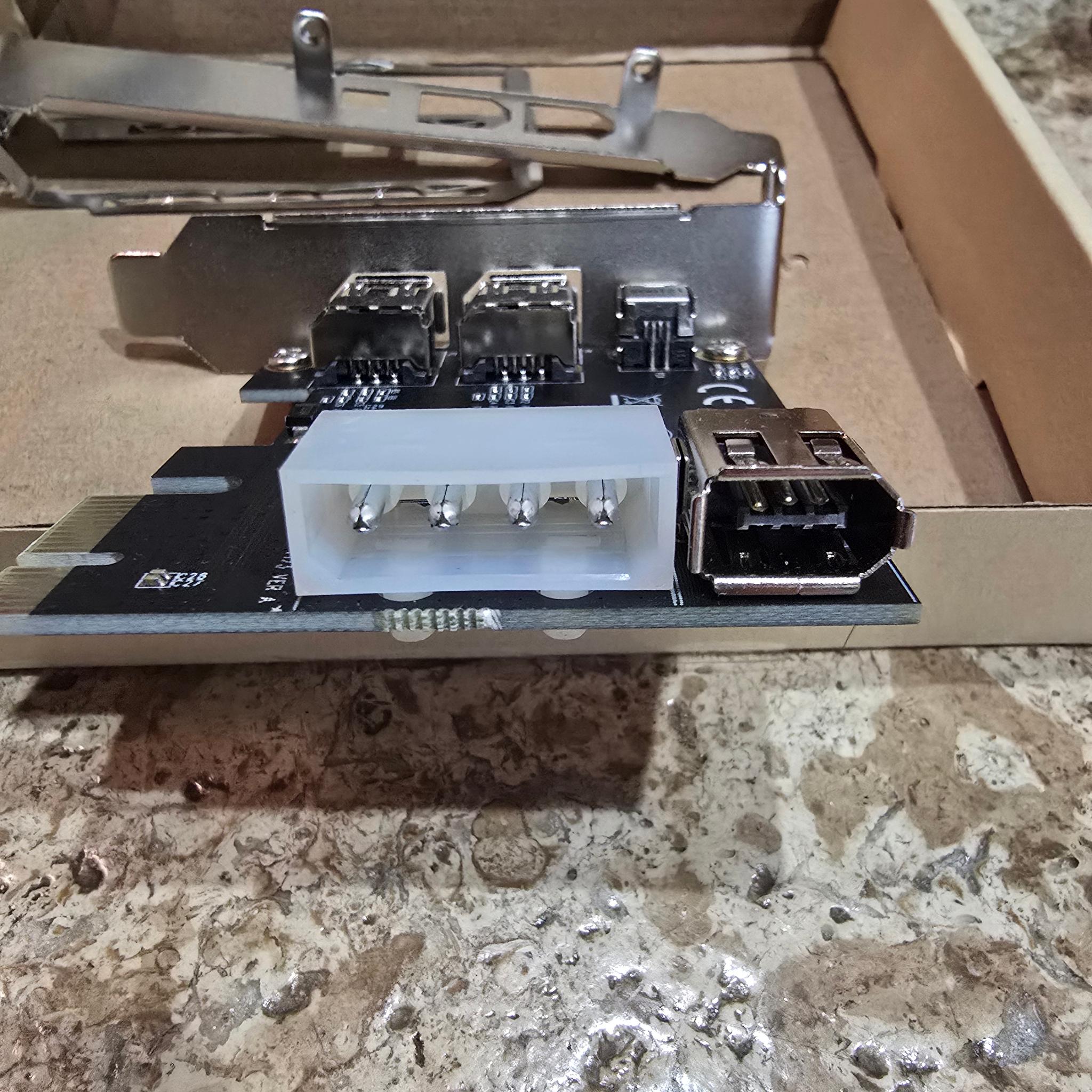Firewire Card Internal Firewire Port Cards 1394A PCIE 4-Ports FireWire 400 Expansion Card