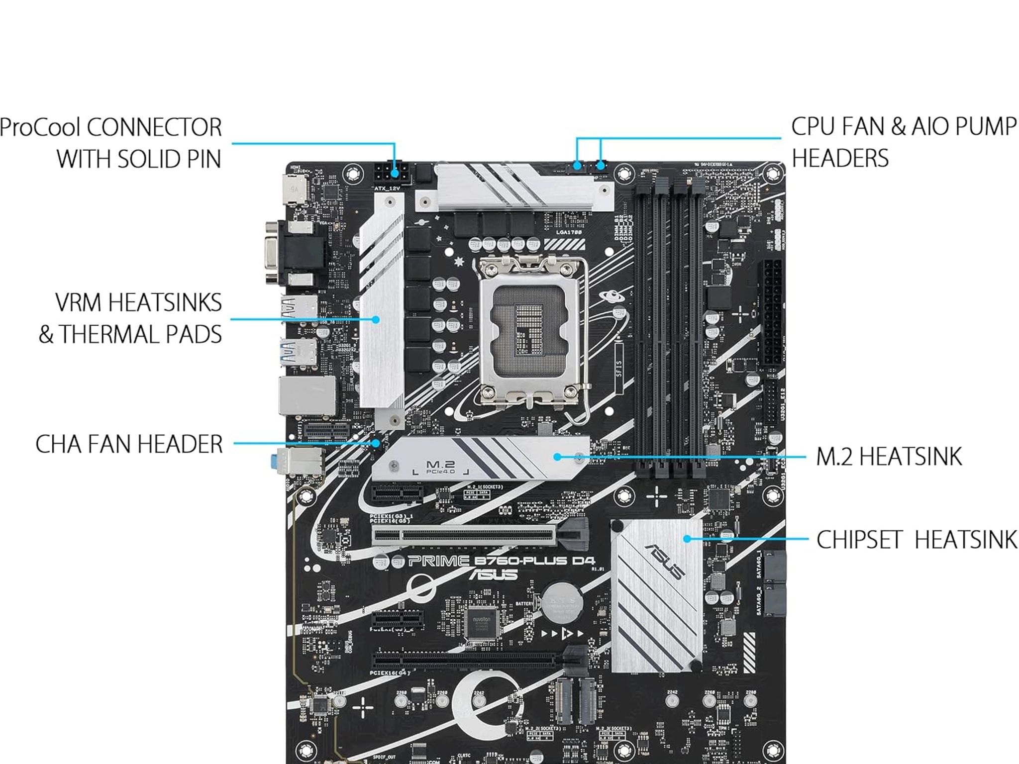 ASUS Prime B760-PLUS D4 Intel GA 1700 ATX Motherboard