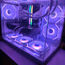 White 4K Gaming/Productivity Custom PC Radeon RX 9070 XT - Ryzen 9 7900X, 32GB RAM Scrren+Mirror Fan