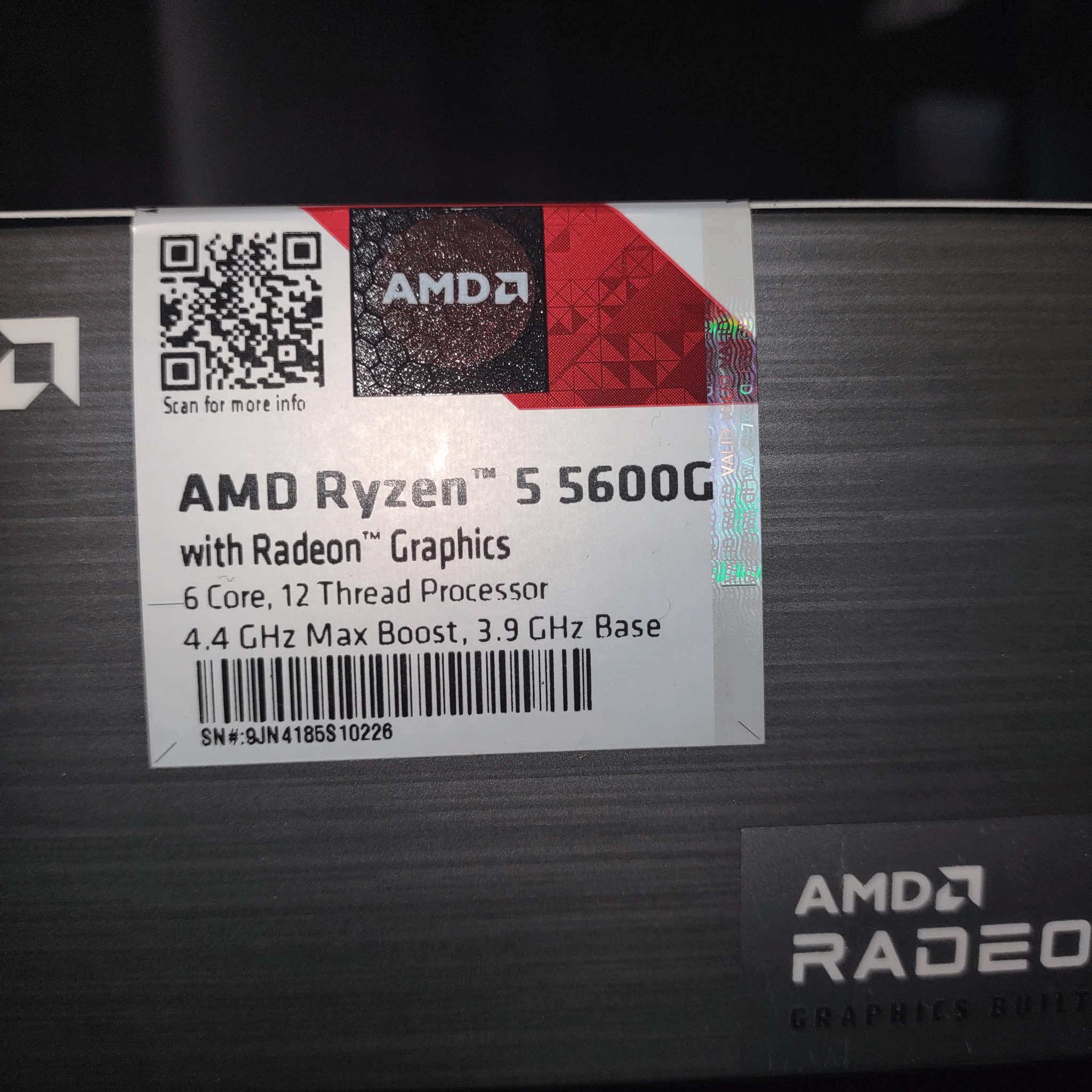 Brand New In Box Ryzen 5 5600G