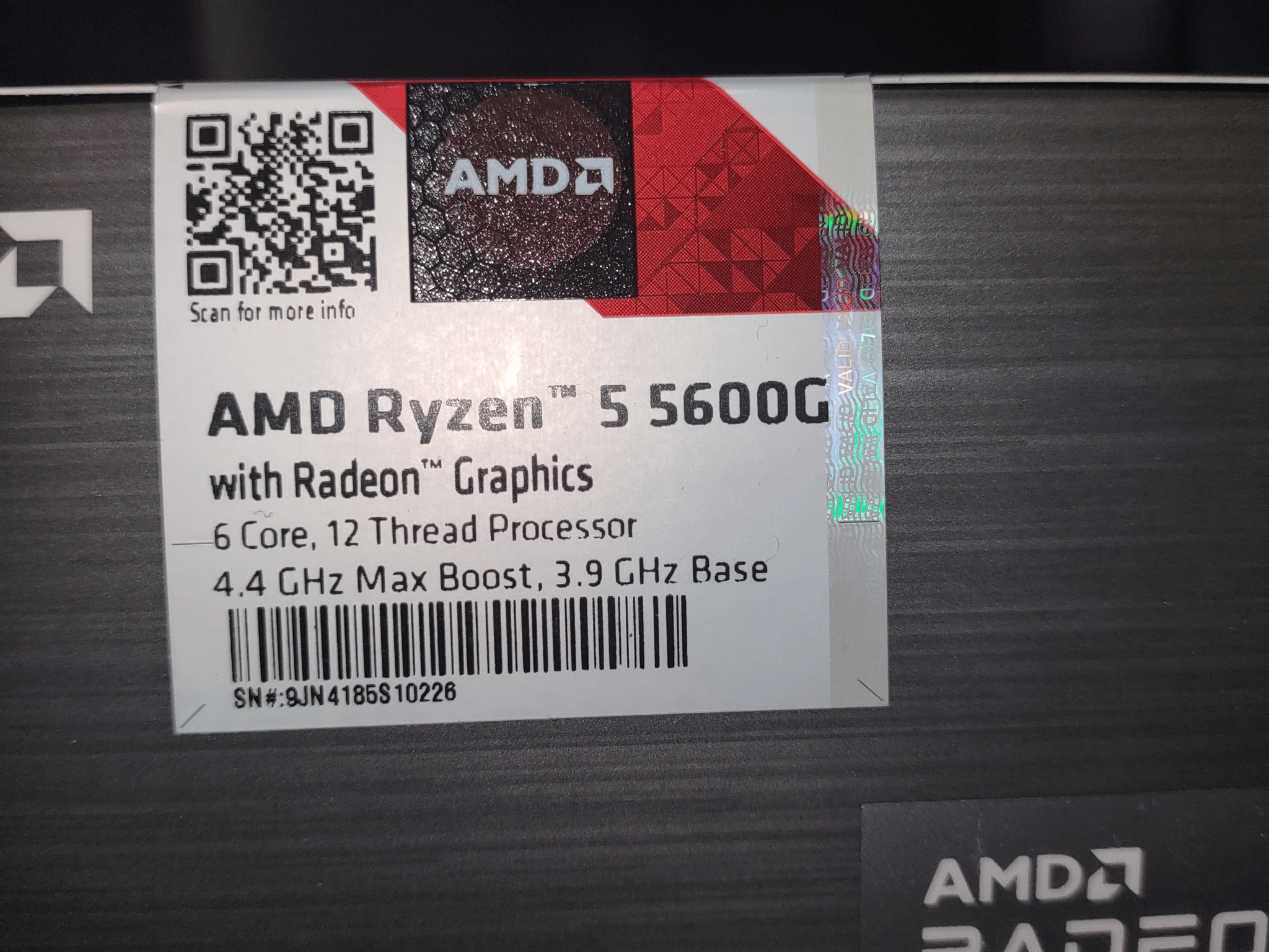 Brand New In Box Ryzen 5 5600G